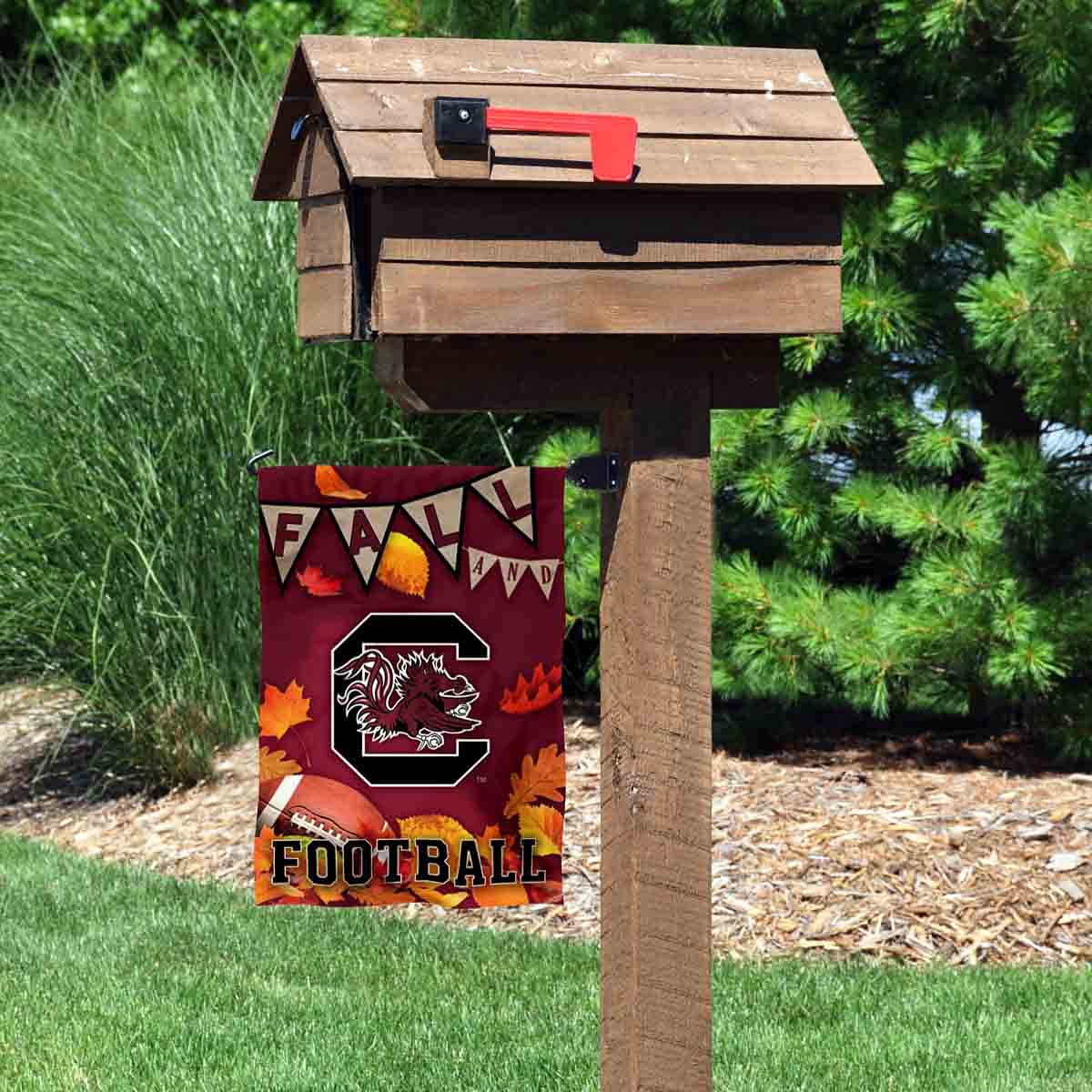 College Flags & Banners Co. South Carolina Gamecocks Fall Leaves Football Season Garden Yard Flag - Sports Collectibles, Sports Memorabilia, Sports Fan Shop, Sports Gifts