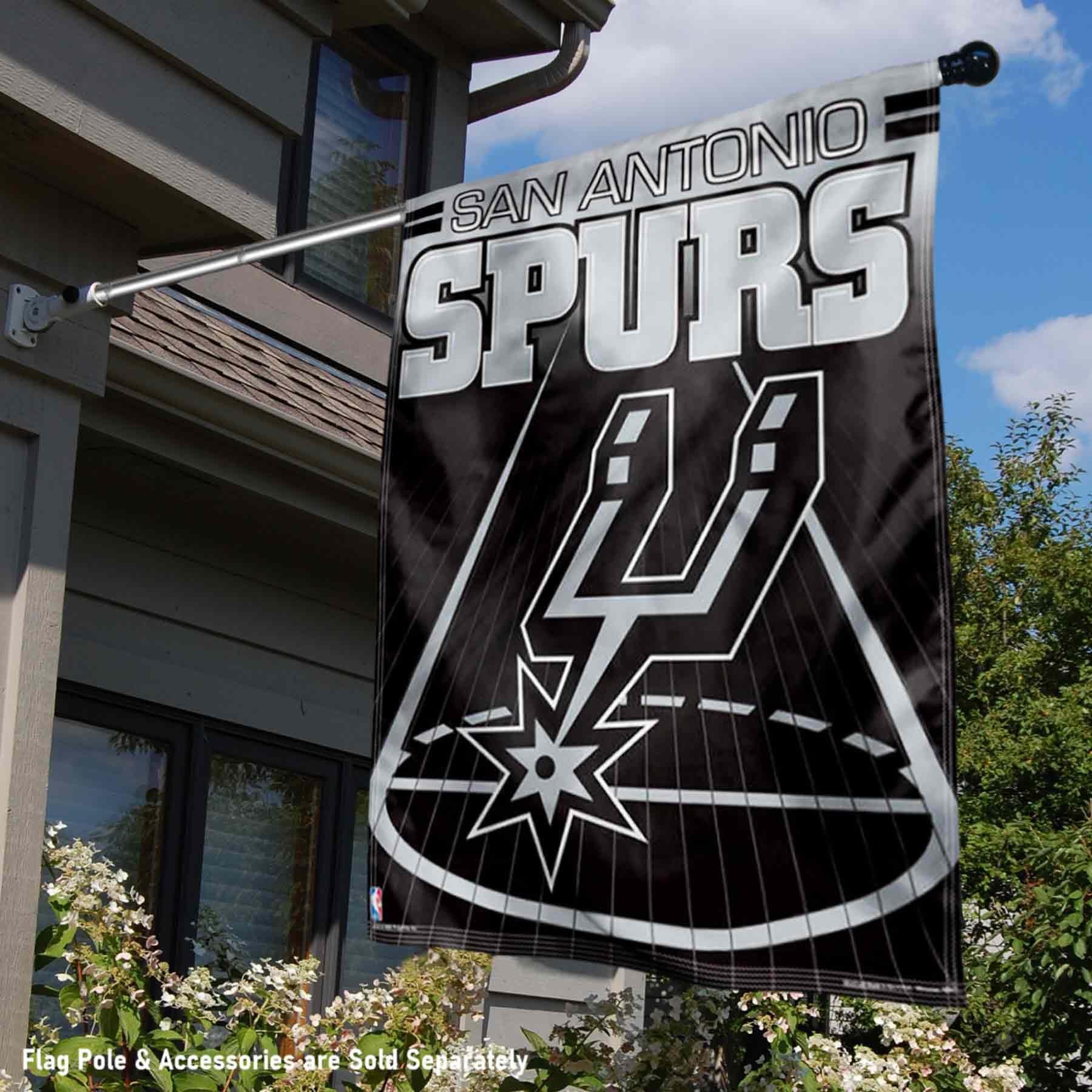 WinCraft San Antonio Spurs Court House Banner Flag - Sports Collectibles, Sports Memorabilia, Sports Fan Shop, Sports Gifts