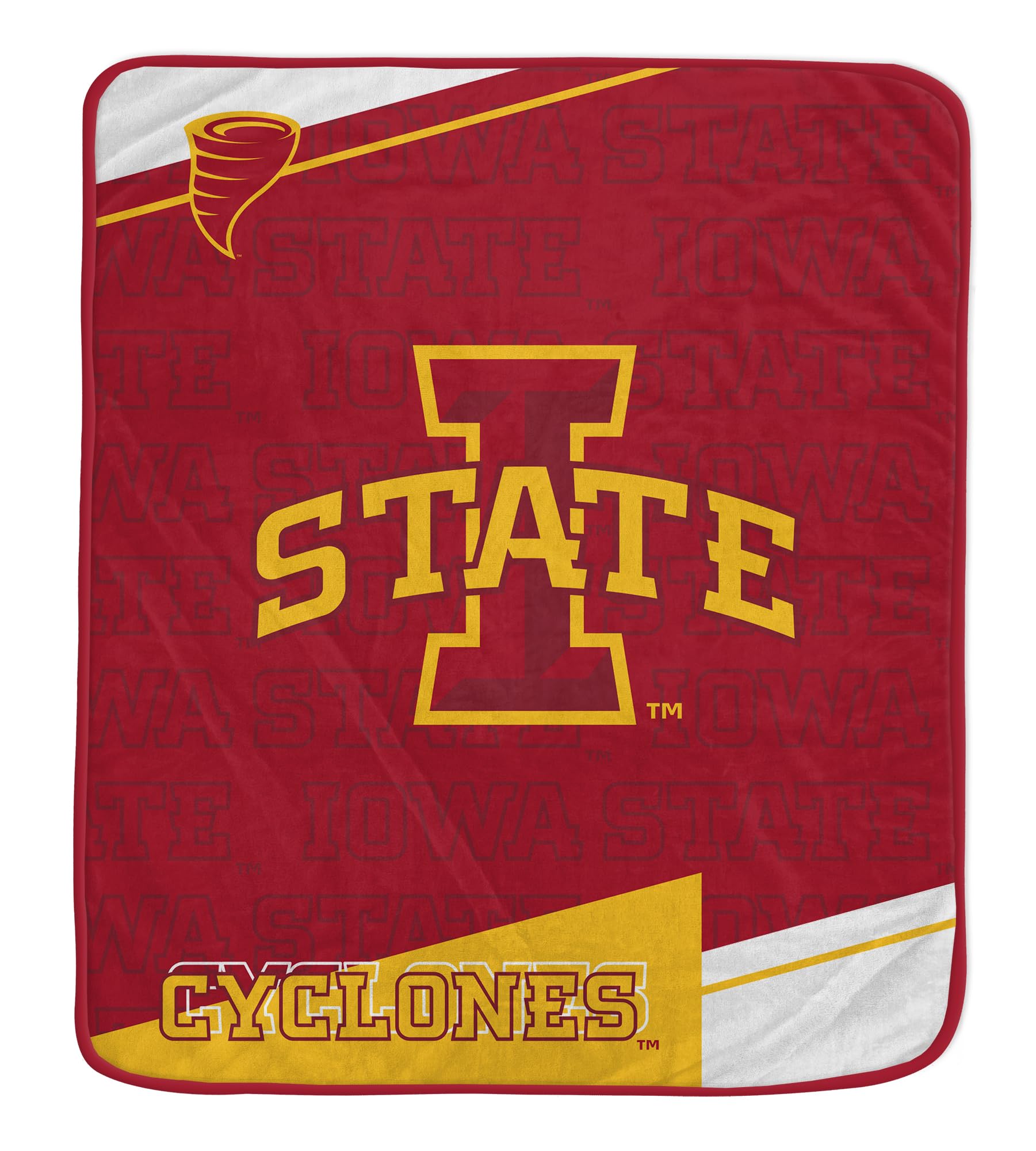 NCAA Iowa State Cyclones Diagonal Ghost Ultra Soft Blanket - Sports Gifts, Sports Memorabilia, Sports Collectibles, Fan Shop