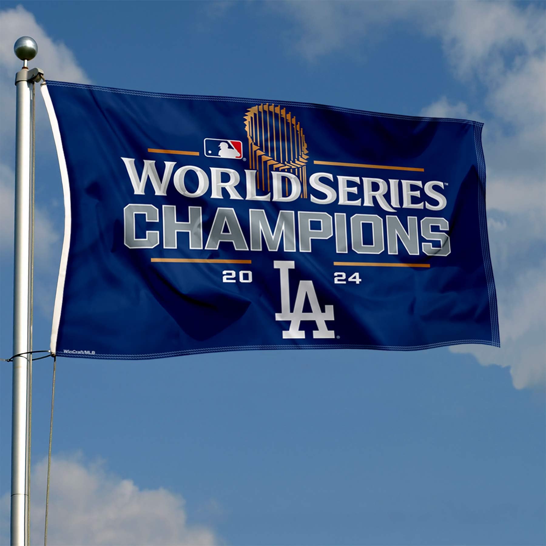 WinCraft Los Angeles Dodgers 2024 World Champions 3x5 Flag - Sports Collectibles, Sports Memorabilia, Sports Fan Shop, Sports Gifts
