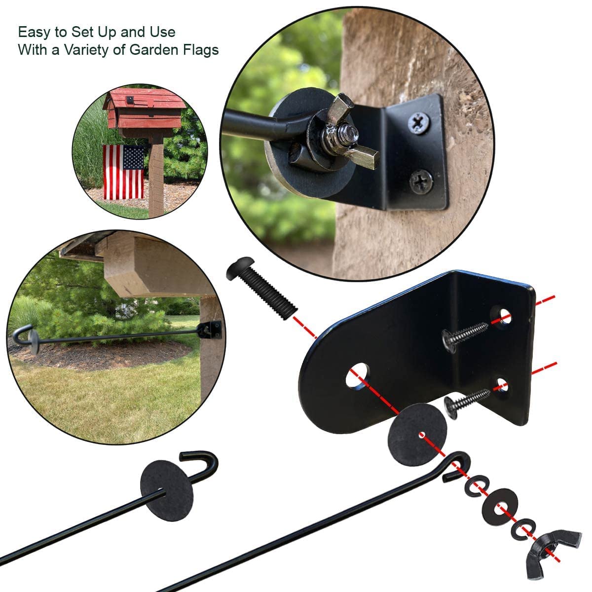 College Flags & Banners Co. Go Blue Michigan Garden Flag and Mailbox Post Pole Mount Holder Set - Sports Collectibles, Sports Memorabilia, Sports Fan Shop, Sports Gifts