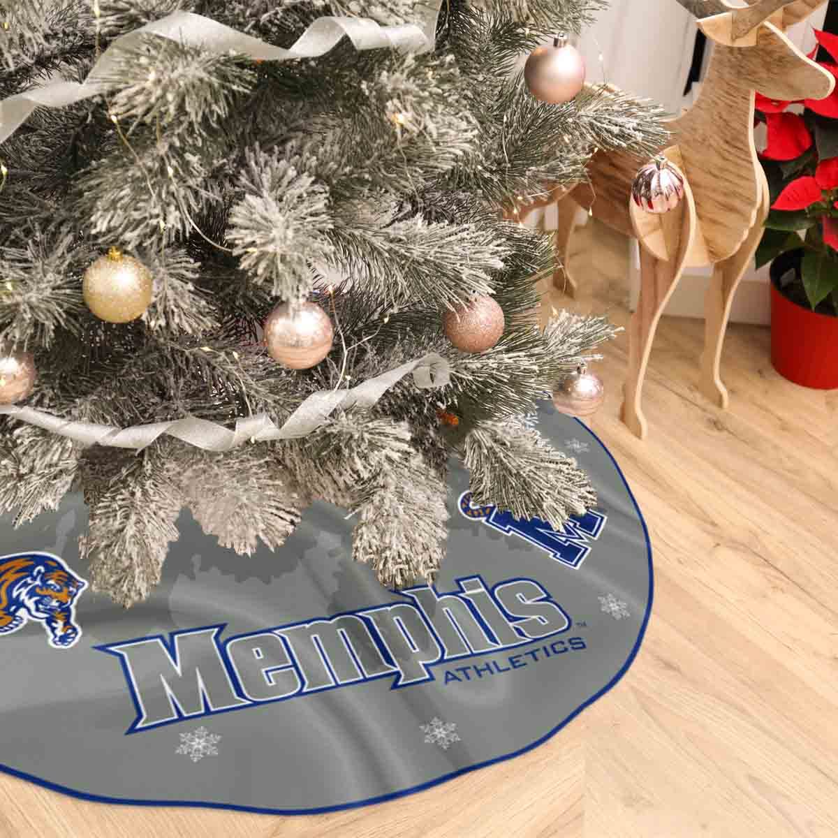 Memphis Tigers Christmas Tree Skirt Large Xmas Tree Collar Ornament - Sports Collectibles, Sports Memorabilia, Sports Fan Shop, Sports Gifts