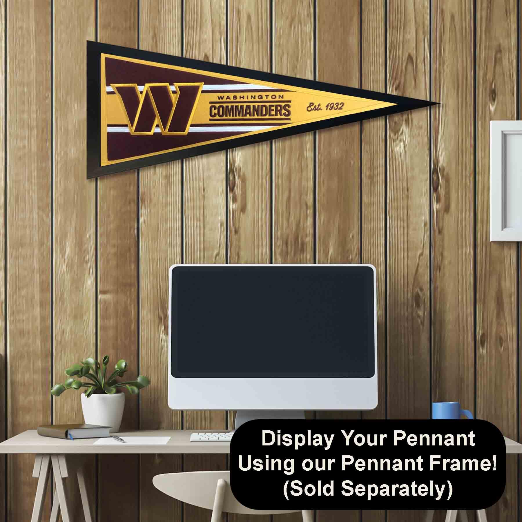 WinCraft Washington Commanders Embroidered and Sewn Pennant - Sports Collectibles, Sports Memorabilia, Sports Fan Shop, Sports Gifts