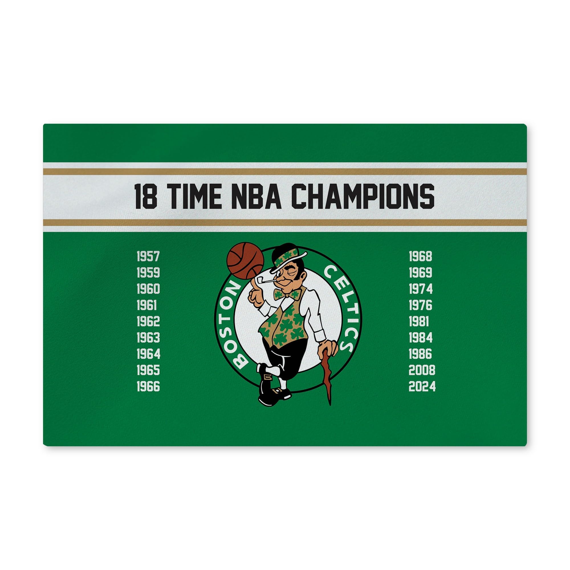 Northwest NBA Boston Celtics NBA Champions 2024 Washable Rug, 20" x 30.5", Banners - Sports Collectibles, Sports Memorabilia, Sports Fan Shop, Sports Gifts