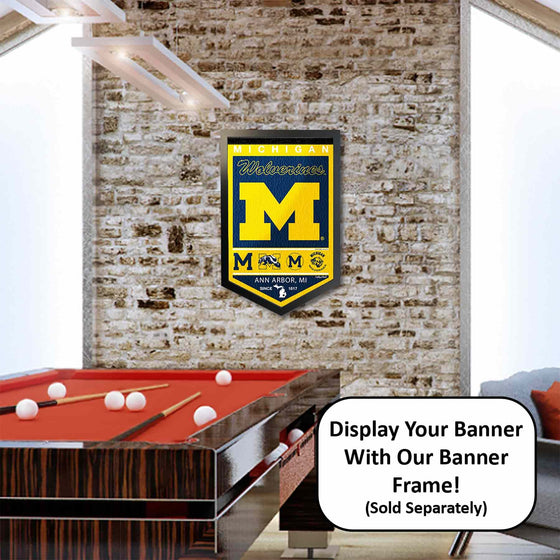 College Flags & Banners Co. Michigan Team University Wolverines Heritage History Banner Pennant - Sports Collectibles, Sports Memorabilia, Sports Fan Shop, Sports Gifts