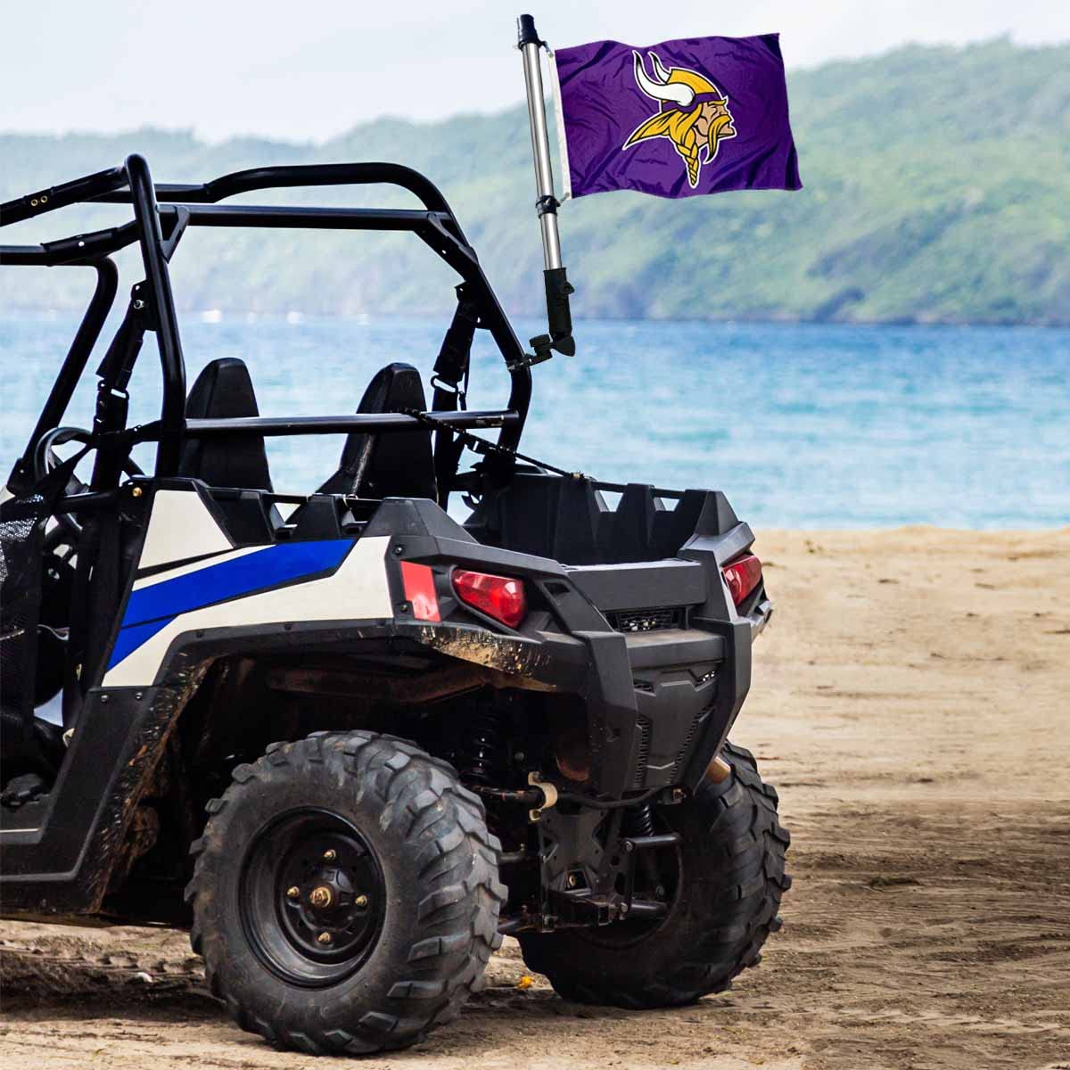 WinCraft Minnesota Vikings Golf Cart Flag Pole and Holder Mounting Bracket - Sports Collectibles, Sports Memorabilia, Sports Fan Shop, Sports Gifts