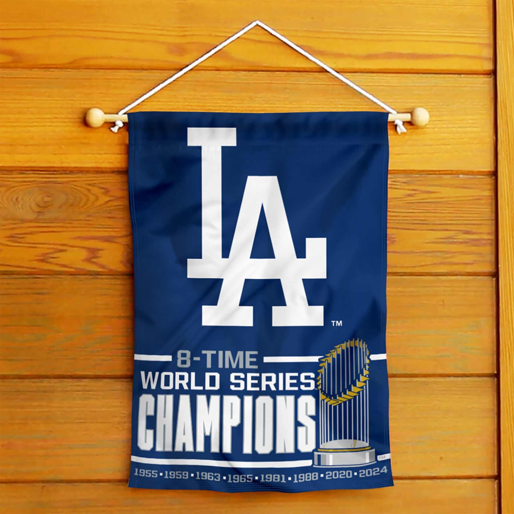 WinCraft Los Angeles Dodgers 2024 World Champions Double Sided Garden Flag - Sports Collectibles, Sports Memorabilia, Sports Fan Shop, Sports Gifts