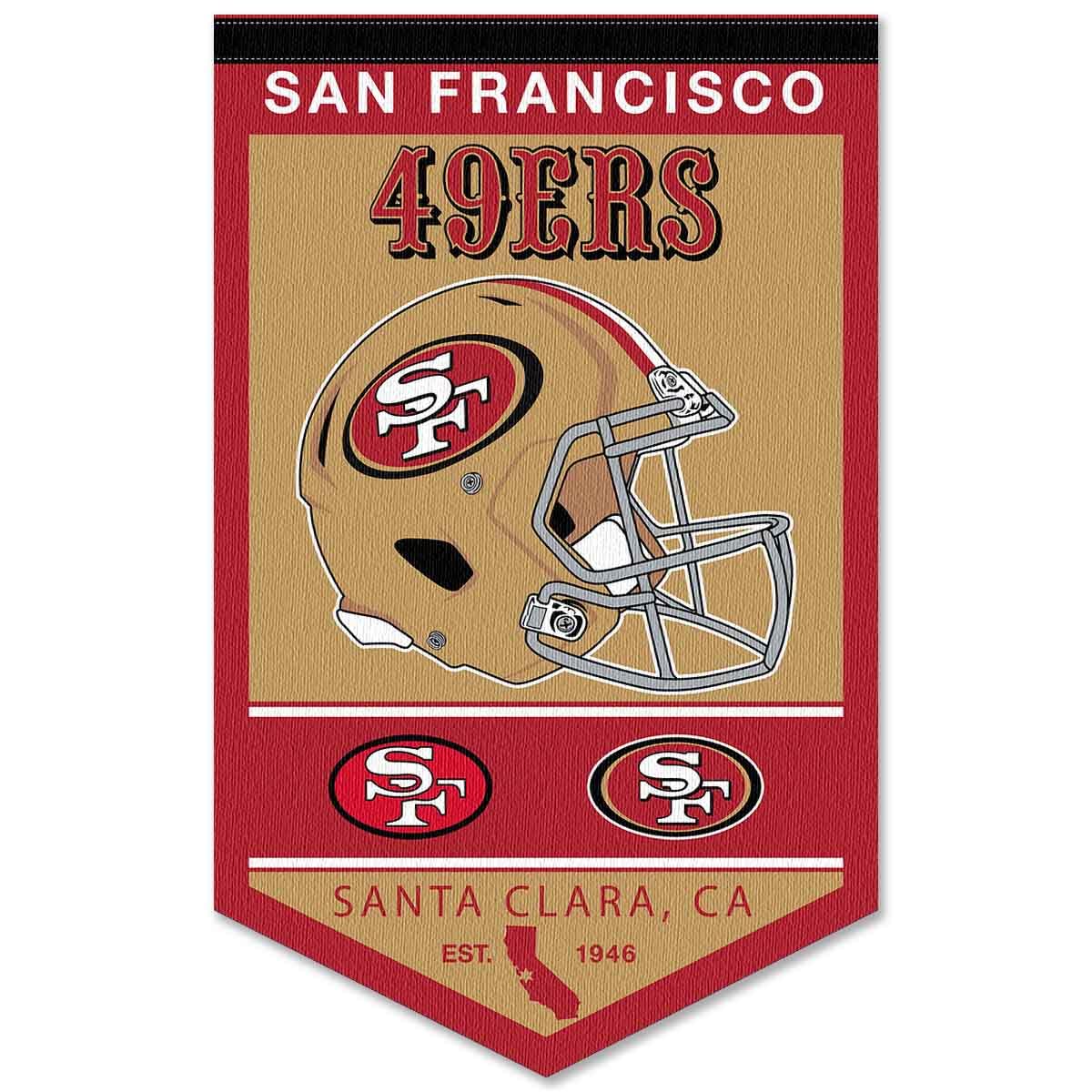 WinCraft San Francisco 49ers Heritage History Banner Pennant - Sports Collectibles, Sports Memorabilia, Sports Fan Shop, Sports Gifts