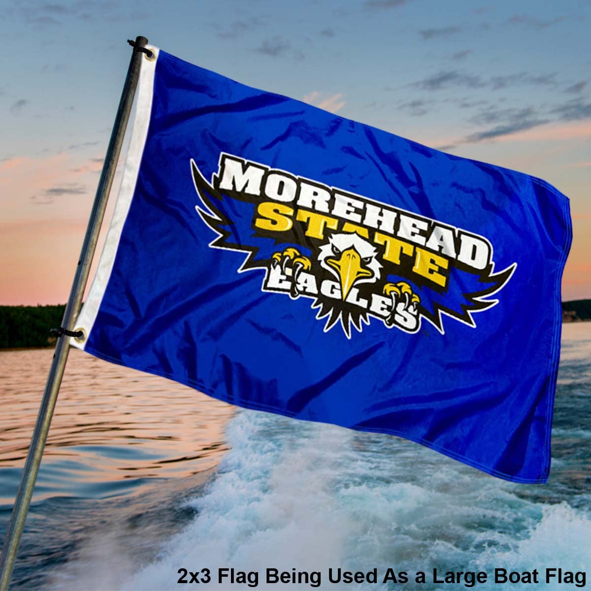 College Flags & Banners Co. Morehead State Eagles 2x3 Foot Flag - Sports Collectibles, Sports Memorabilia, Sports Fan Shop, Sports Gifts