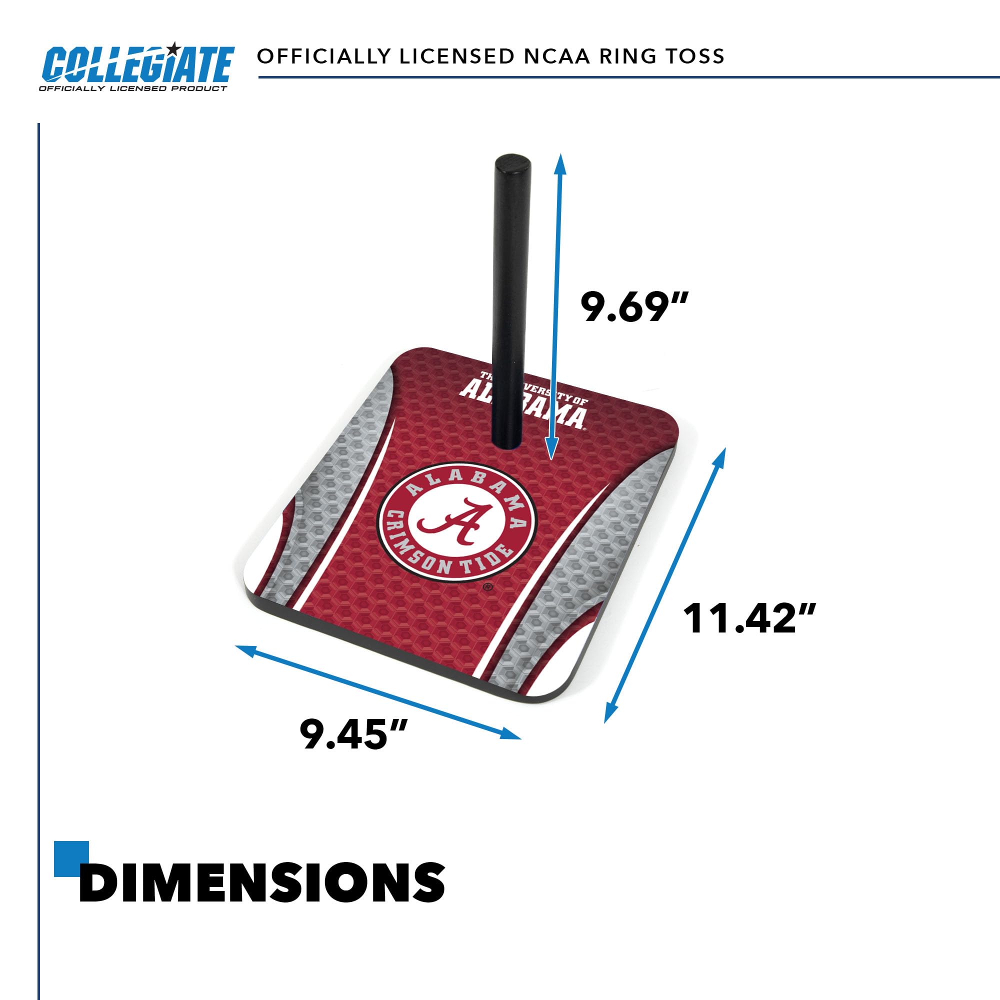 Wild Sports College Quoits Set with Direct Print HD Team Graphics – Tailgate Ring Toss Game – Great Gift for Any NCAA Fan! Ring Toss Family Outdoor Games for The Beach, BBQ, or Tailgate Party - Sports Collectibles, Sports Memorabilia, Sports Fan Shop, Sports Gifts