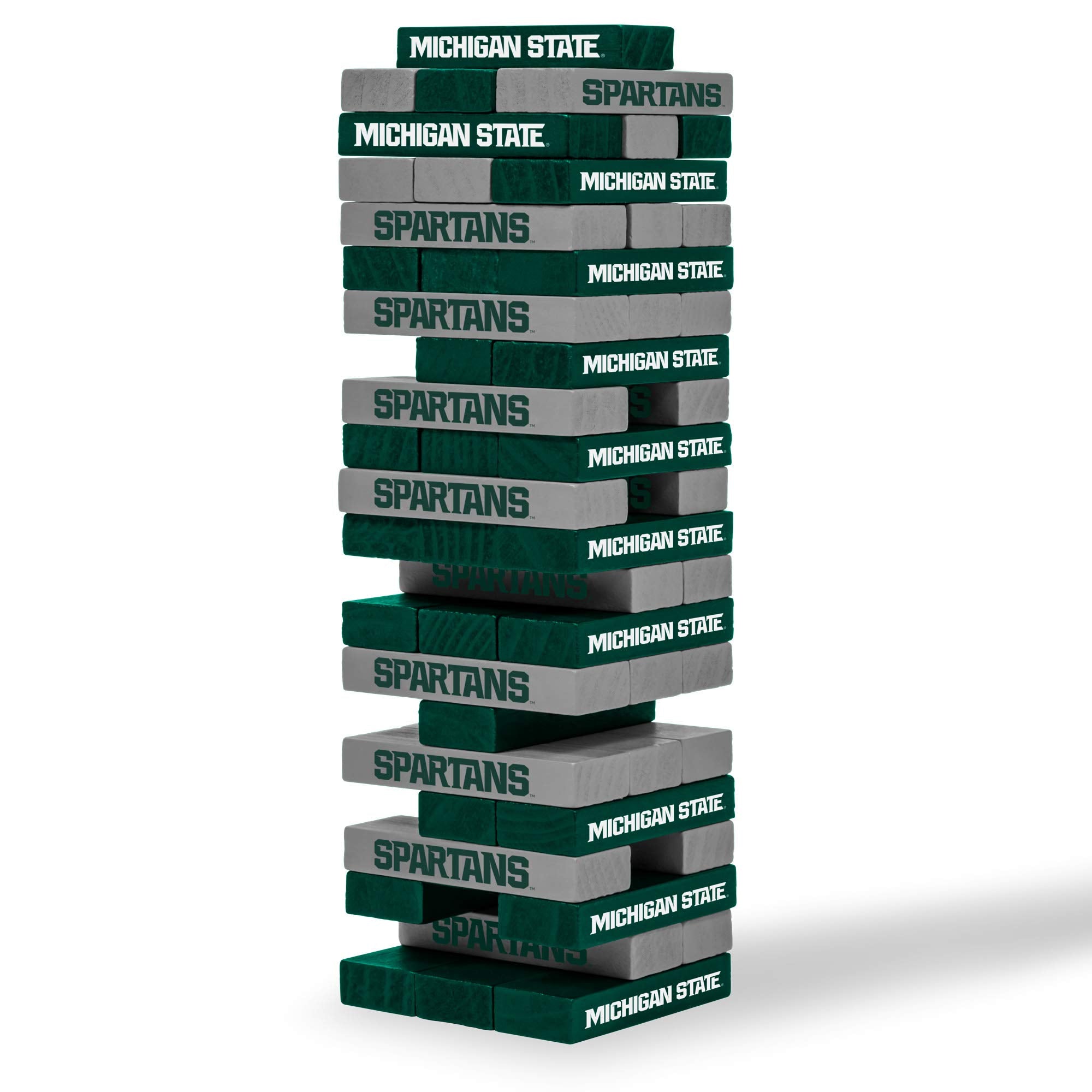 Wild Sports NCAA Michigan State Spartans Table Top Stackers 3" x 1" x .5", Team Color - Sports Collectibles, Sports Memorabilia, Sports Fan Shop, Sports Gifts
