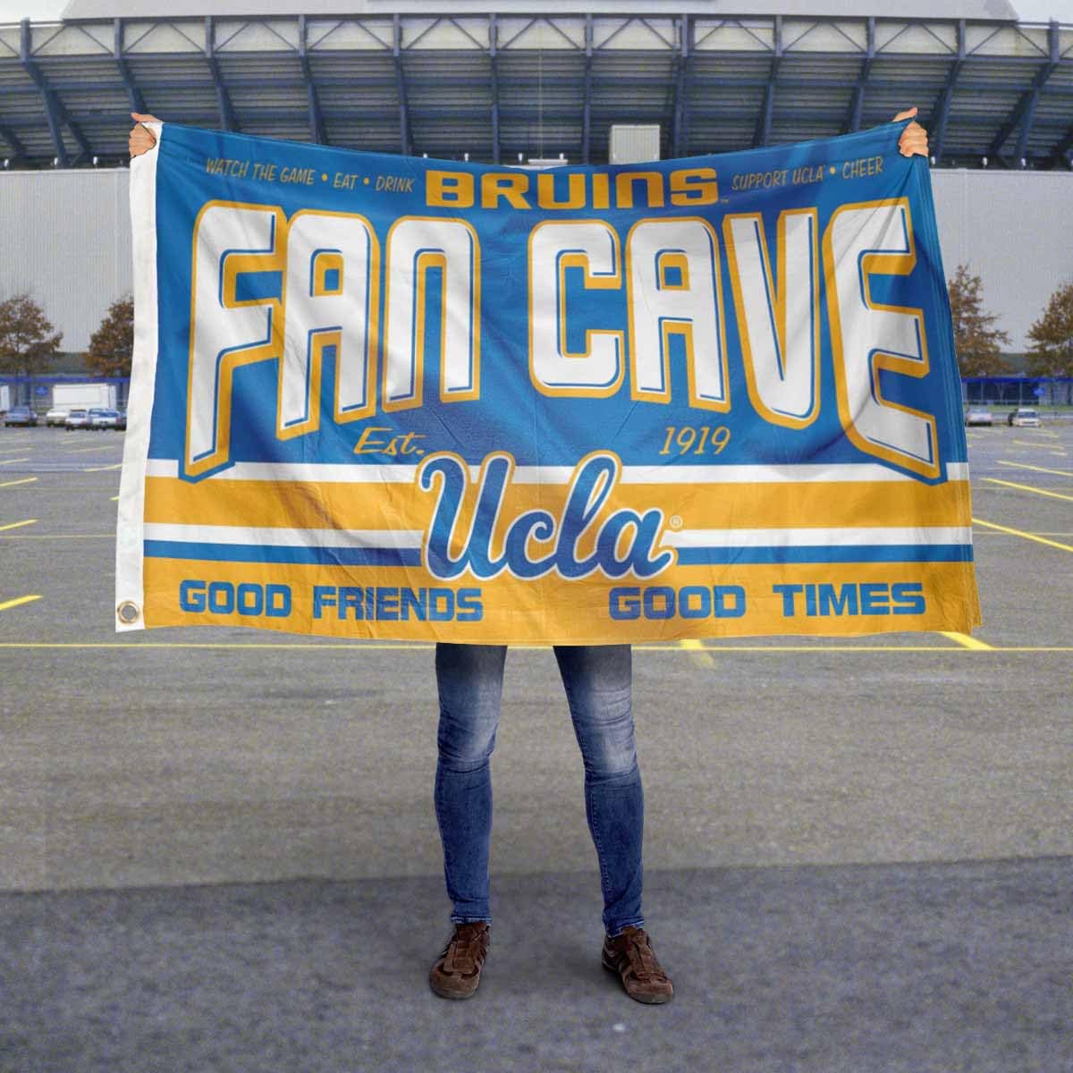 Bruins Fan Man Cave Banner Flag - Sports Collectibles, Sports Memorabilia, Sports Fan Shop, Sports Gifts