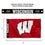 College Flags & Banners Co. Wisconsin Badgers Printed Header 3x5 Foot Banner Flag - Sports Collectibles, Sports Memorabilia, Sports Fan Shop, Sports Gifts