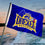 Drexel Dragons Small 2'x3' Flag and USA 3x5 Flag Set - Sports Collectibles, Sports Memorabilia, Sports Fan Shop, Sports Gifts
