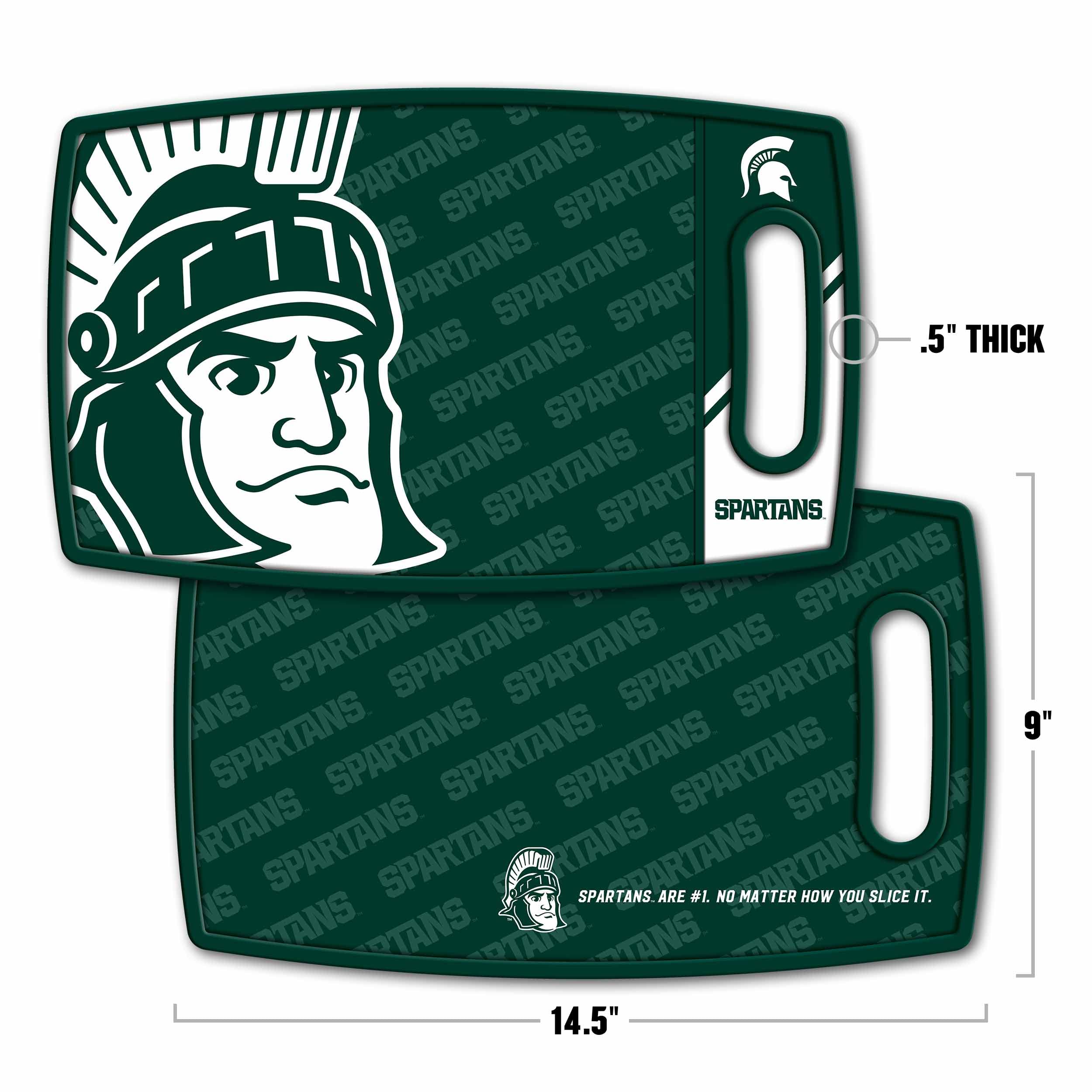 YouTheFan NCAA Michigan State Spartans Logo Series Cutting Board - Sports Collectibles, Sports Memorabilia, Sports Fan Shop, Sports Gifts