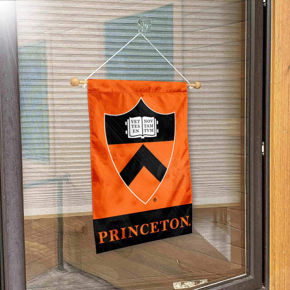 College Flags & Banners Co. Princeton Tigers Window Wall Banner Hanging Flag with Suction Cup - Sports Collectibles, Sports Memorabilia, Sports Fan Shop, Sports Gifts