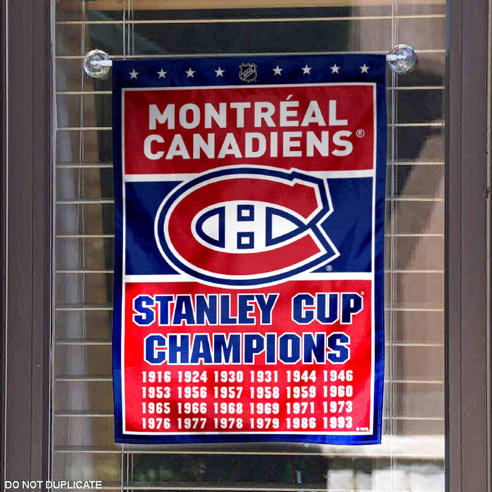 WinCraft Montreal Canadiens 24 Time Stanley Cup Champions Double Sided Garden Flag - Sports Collectibles, Sports Memorabilia, Sports Fan Shop, Sports Gifts