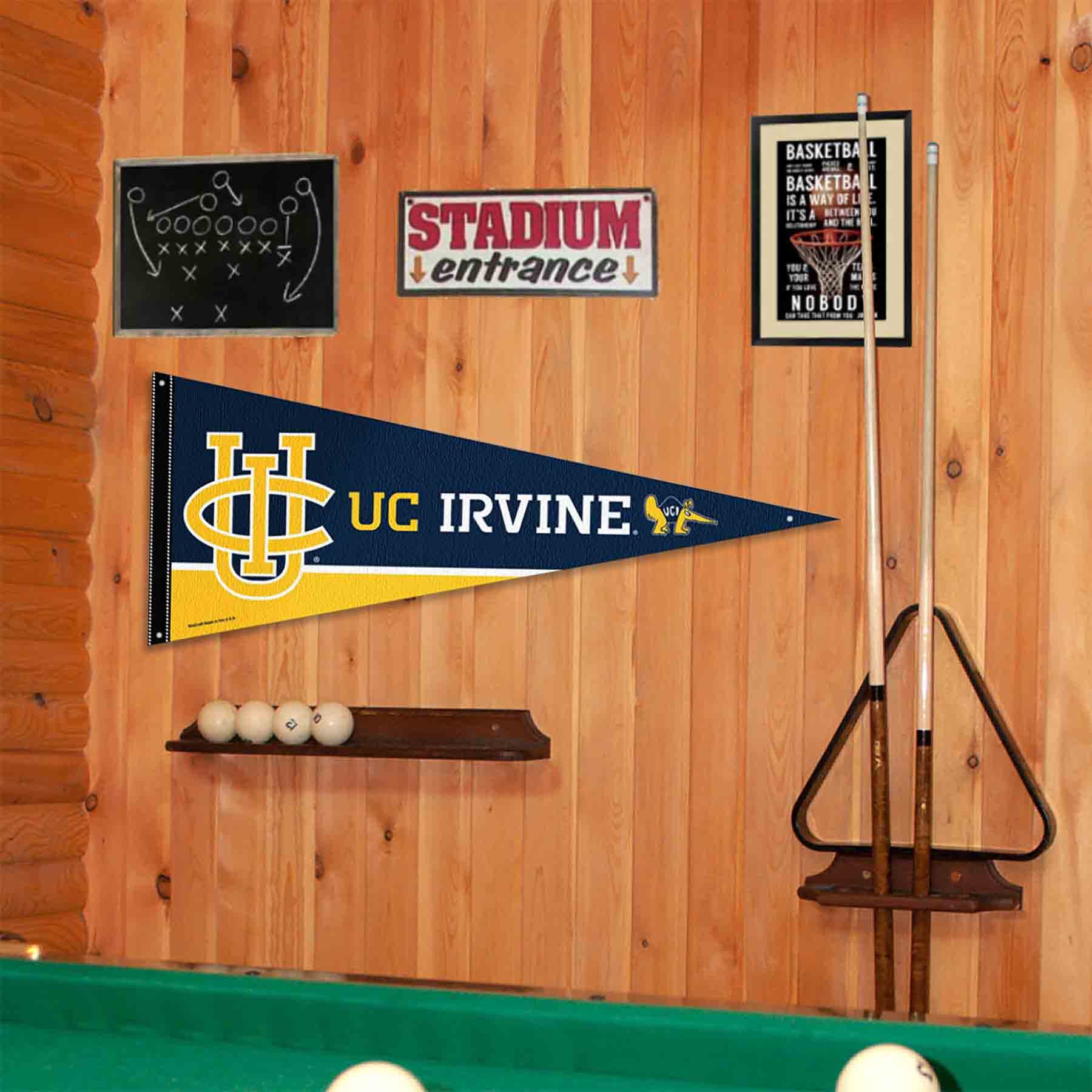 College Flags & Banners Co. California Irvine Eaters Pennant Flag and Wall Tack Mount Pads - Sports Collectibles, Sports Memorabilia, Sports Fan Shop, Sports Gifts