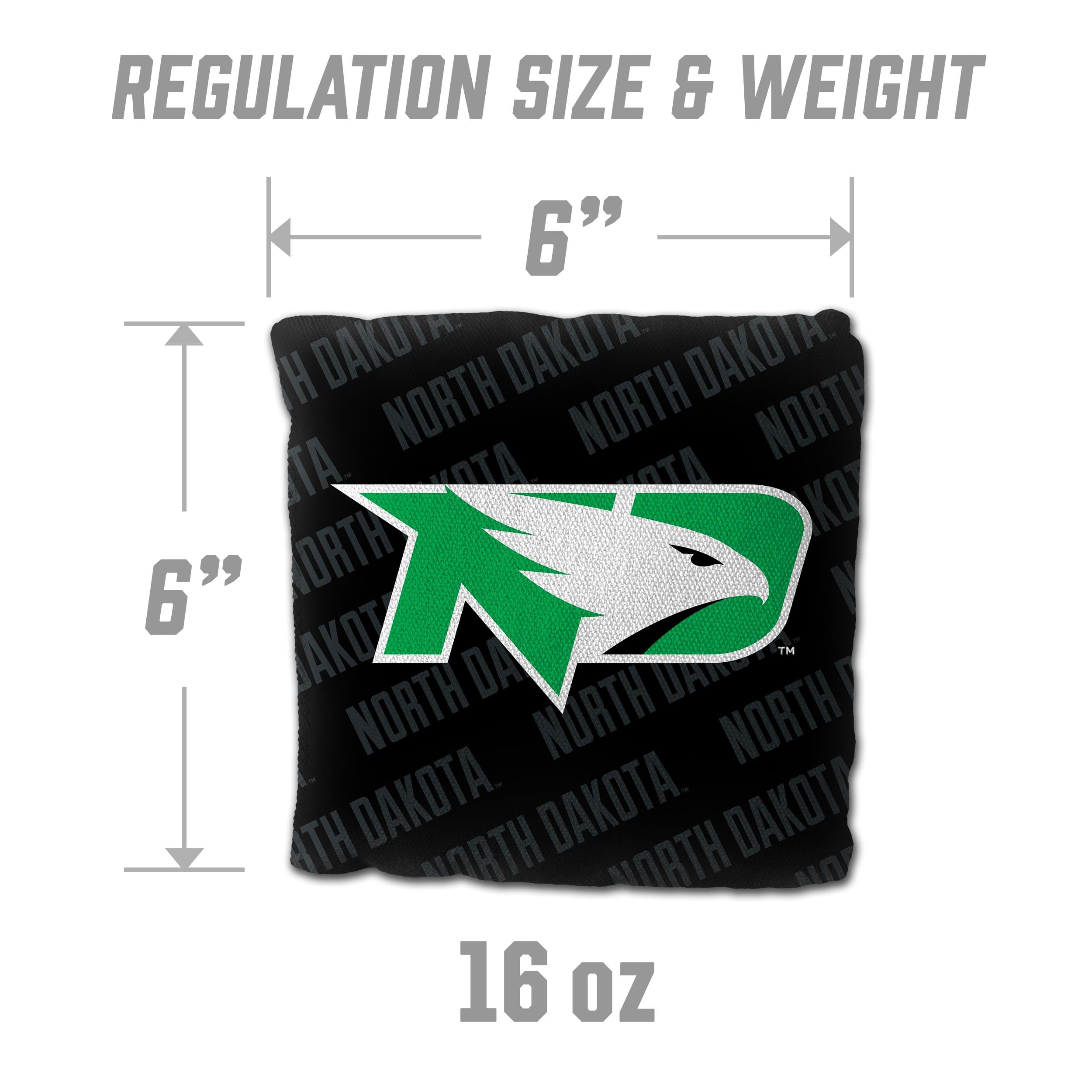 YouTheFan NCAA North Dakota Fighting Hawk Cornhole Bags - 4PK - Black - Sports Collectibles, Sports Memorabilia, Sports Fan Shop, Sports Gifts