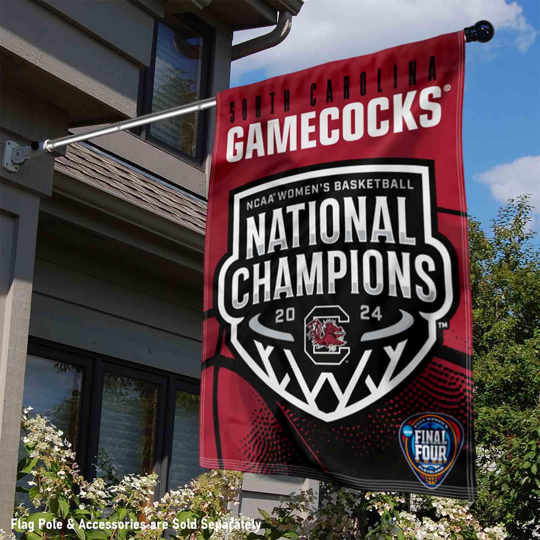 WinCraft South Carolina Gamecocks 2024 Womens Basketball National Champions Banner Vertical Flag - Sports Collectibles, Sports Memorabilia, Sports Fan Shop, Sports Gifts
