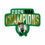 Rico Industries NBA Basketball Boston Celtics 2024 NBA Champions Shape Cut Pennant - Home and Living Room Décor - Soft Felt EZ to Hang - Sports Collectibles, Sports Memorabilia, Sports Fan Shop, Sports Gifts