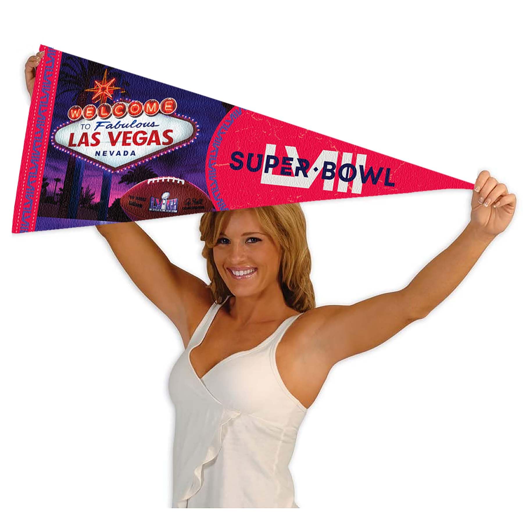 WinCraft Super 2024 Bowl LVIII Official Logo Pennant - Sports Collectibles, Sports Memorabilia, Sports Fan Shop, Sports Gifts