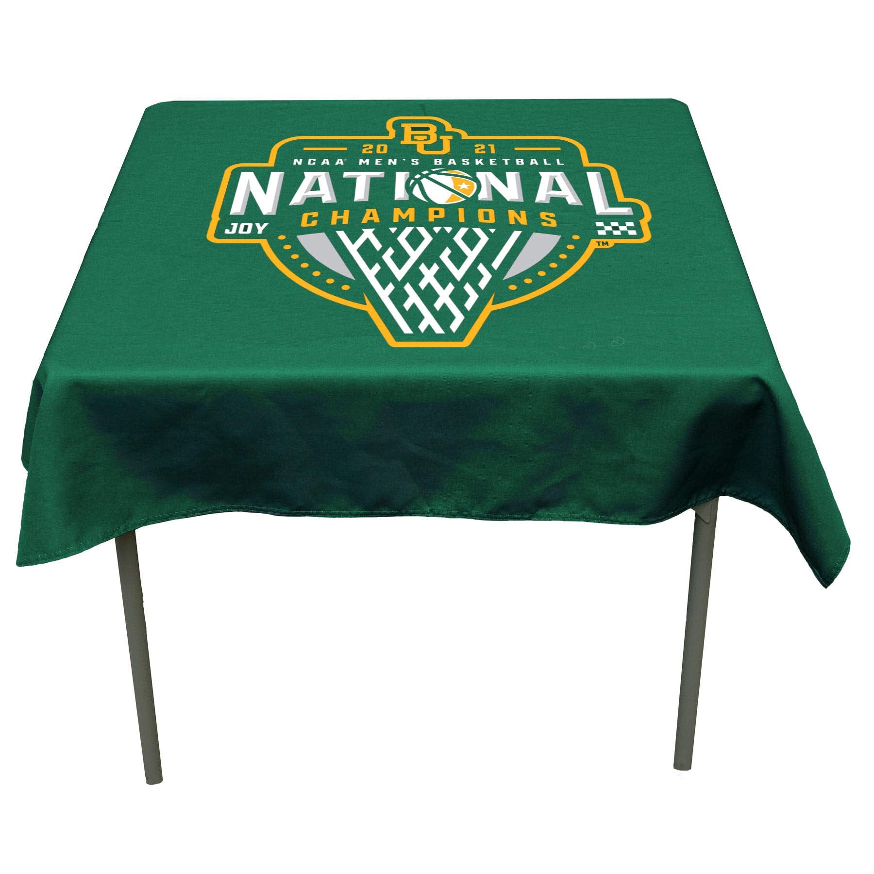 Baylor BU Bears 2021 College Basketball Champions Logo Tablecloth or Table Overlay - Sports Collectibles, Sports Memorabilia, Sports Fan Shop, Sports Gifts