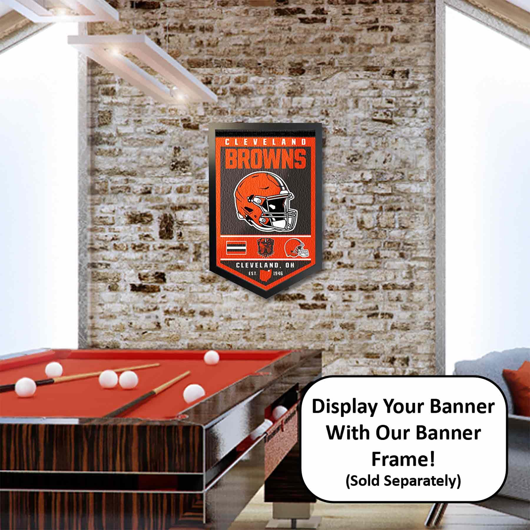 WinCraft Cleveland Browns Heritage History Banner Pennant - Sports Collectibles, Sports Memorabilia, Sports Fan Shop, Sports Gifts