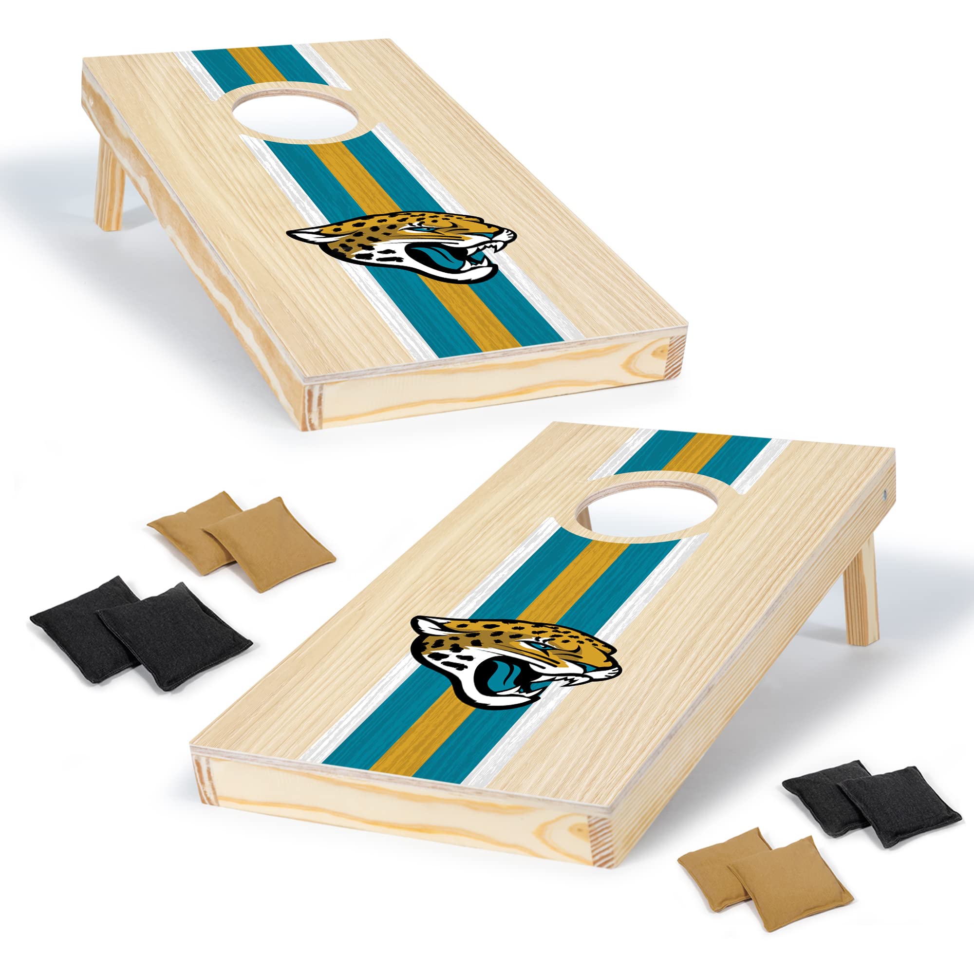Wild Sports NFL Football Jacksonville Jaguars 1' x 2' Travel Size Set with Direct Print HD Team Graphics – Great Gift for Any Sports Fan! Bean Bag Toss Family Games for Outdoor Play - Sports Collectibles, Sports Memorabilia, Sports Fan Shop, Sports Gifts