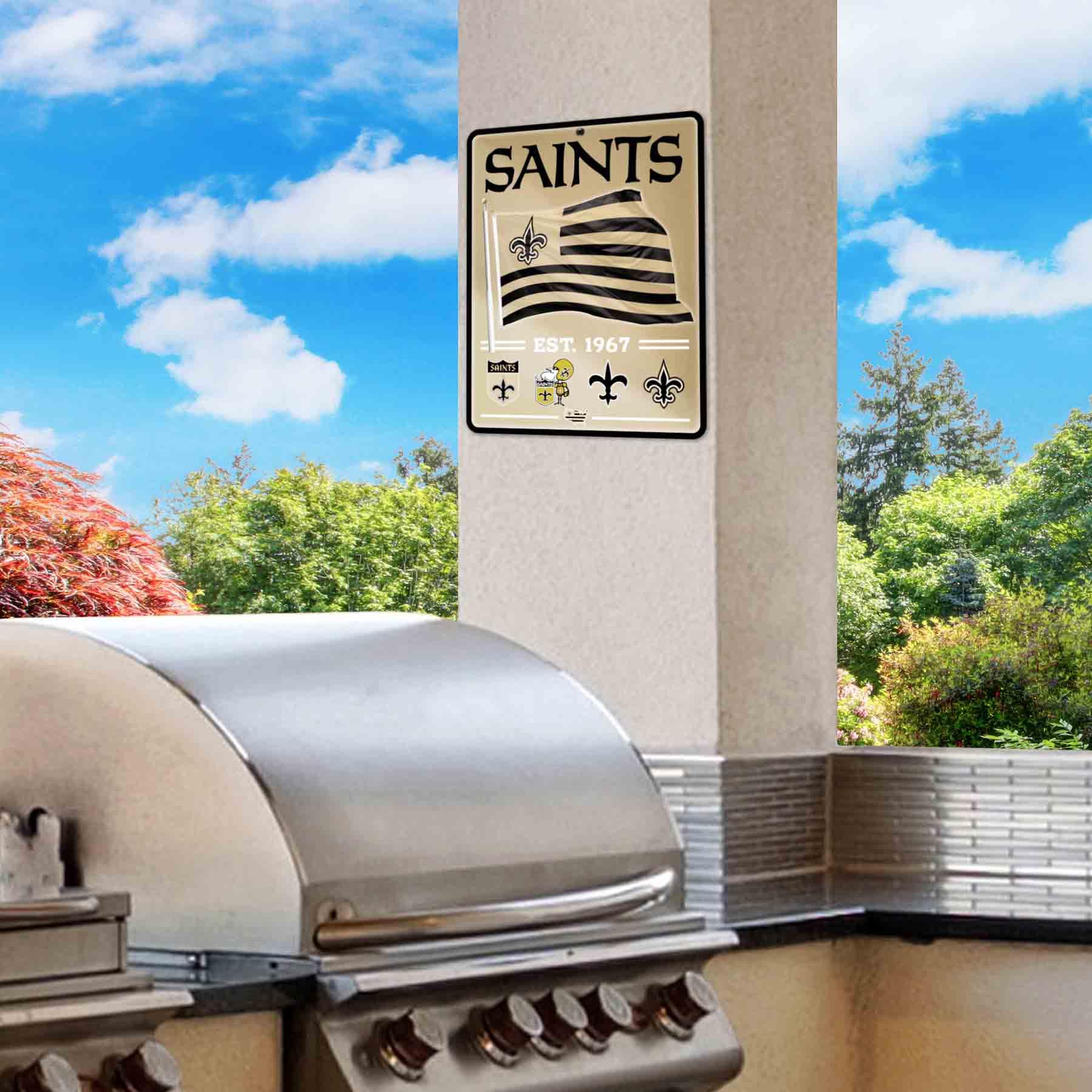 WinCraft New Orleans Saints Americana Banner Flag Sign - Sports Collectibles, Sports Memorabilia, Sports Fan Shop, Sports Gifts
