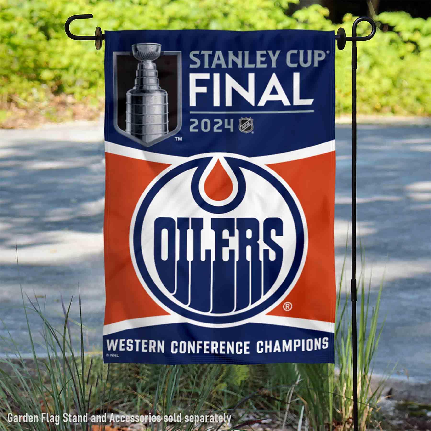 WinCraft Edmonton Oilers Stanley Cup 2024 Final Double Sided Garden Banner Flag - Sports Collectibles, Sports Memorabilia, Sports Fan Shop, Sports Gifts