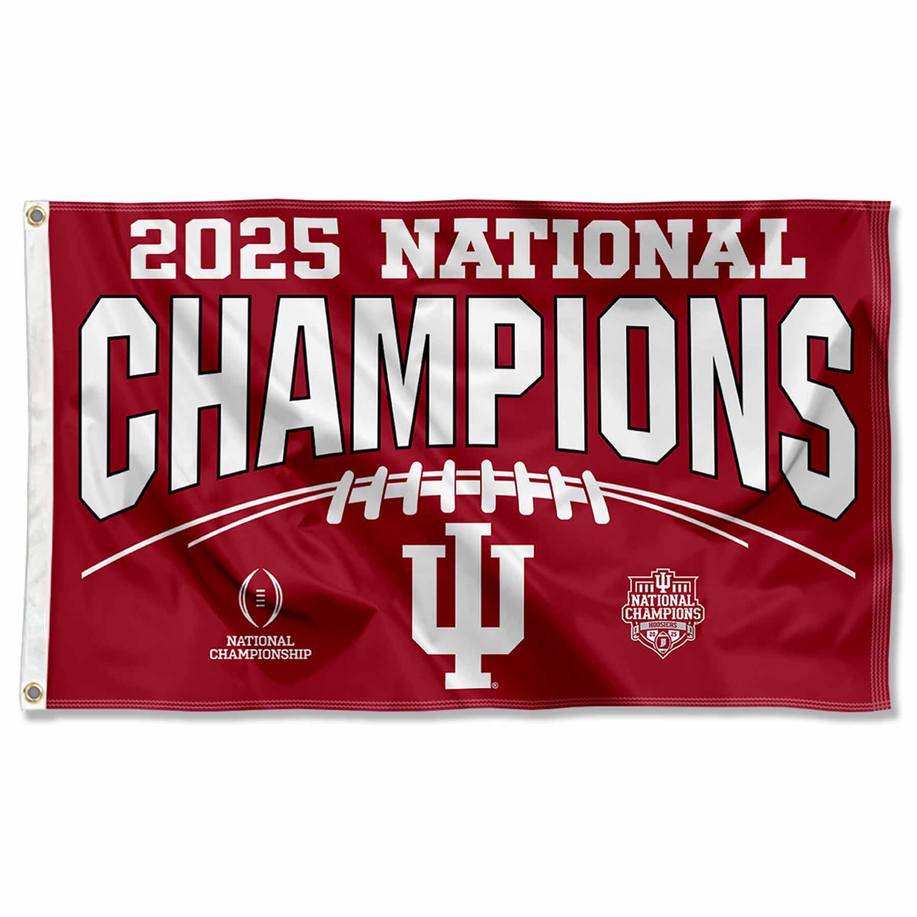 Indiana Hoosiers National Champions 2025 3x5 Grommet Flag - Sports Gifts, Sports Memorabilia, Sports Collectibles, Fan Shop