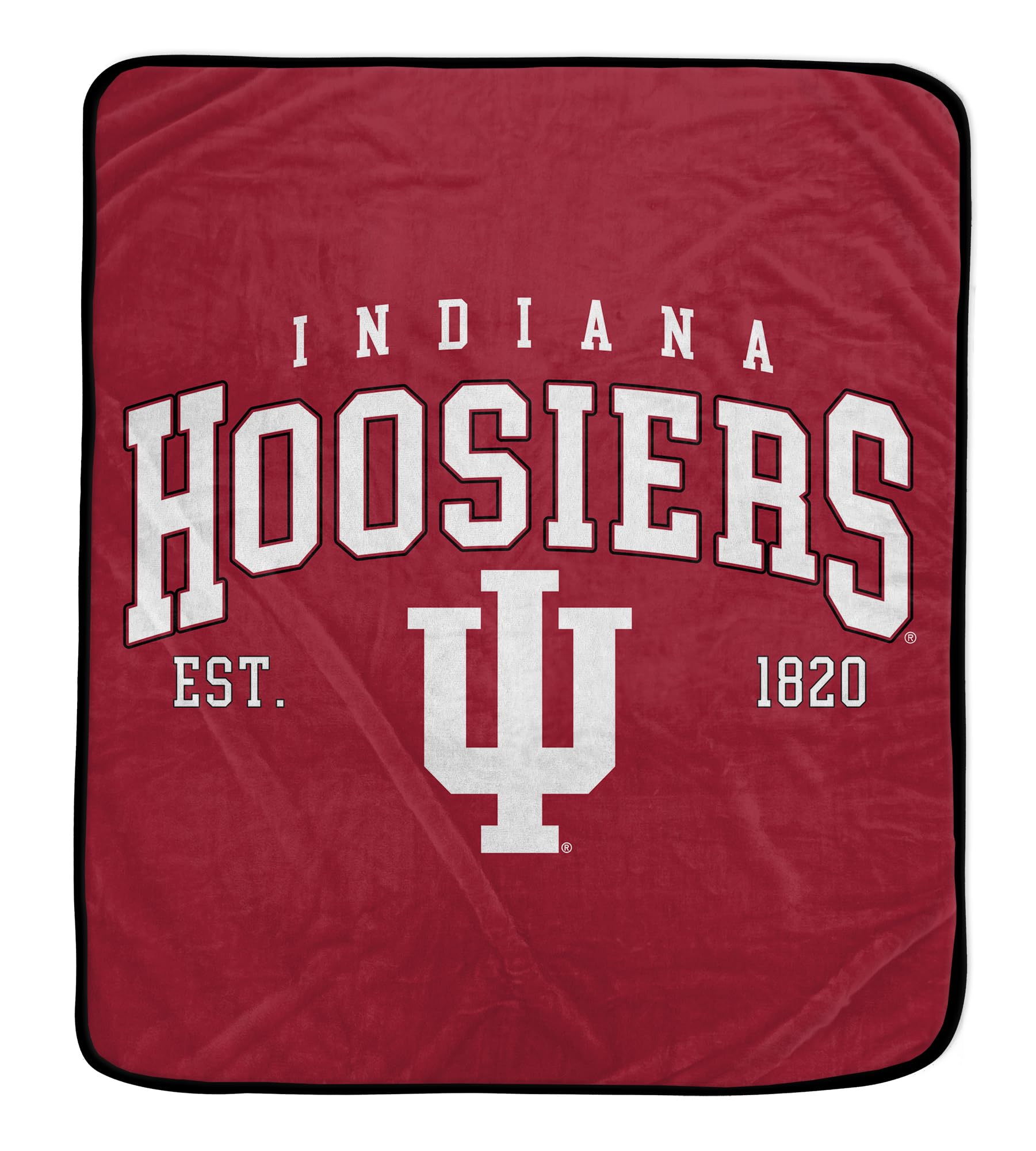 NCAA Indiana Hoosiers Vintage Arch Block Ultra Soft Blanket - Sports Gifts, Sports Memorabilia, Sports Collectibles, Fan Shop