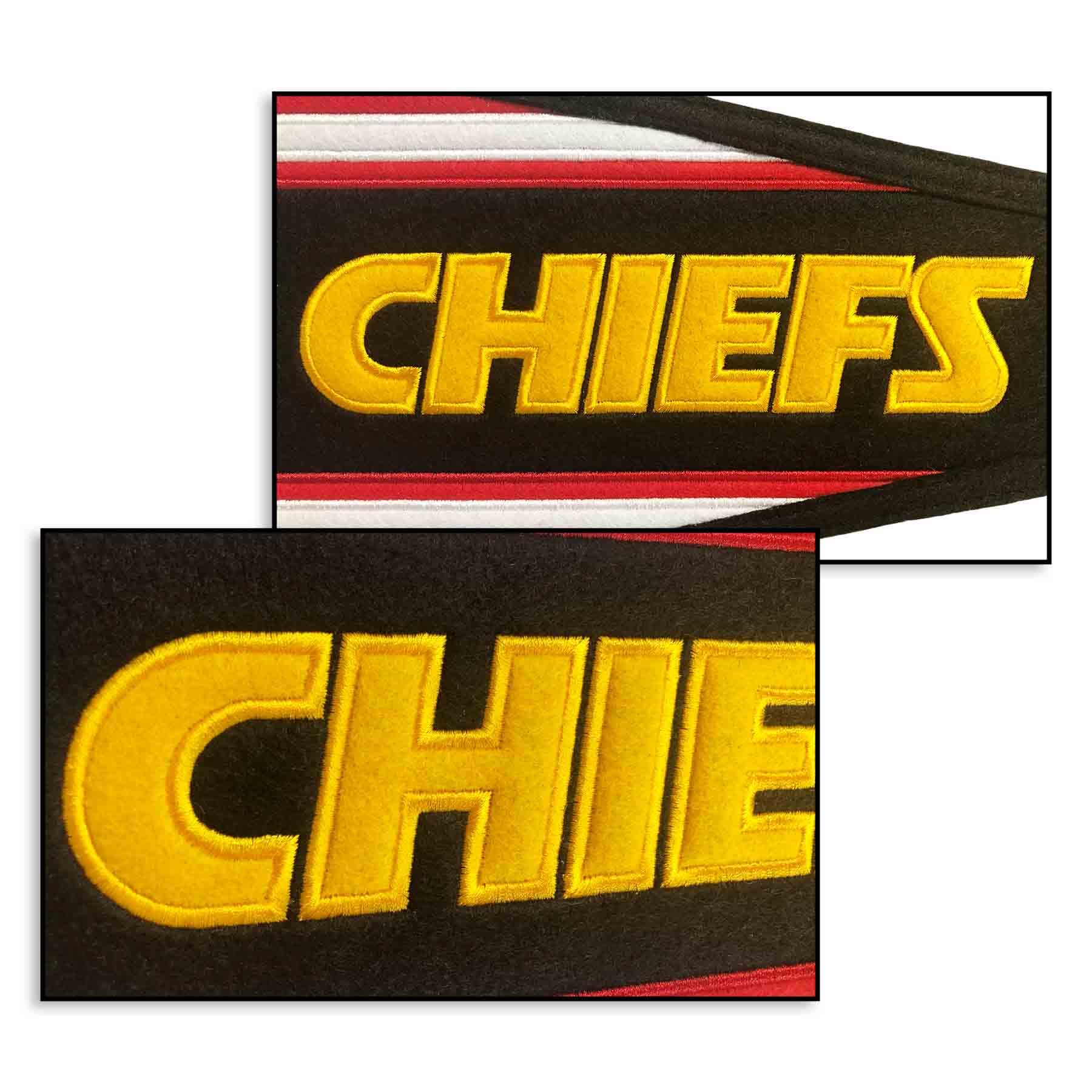 WinCraft Kansas City Chiefs Embroidered and Sewn Pennant - Sports Collectibles, Sports Memorabilia, Sports Fan Shop, Sports Gifts