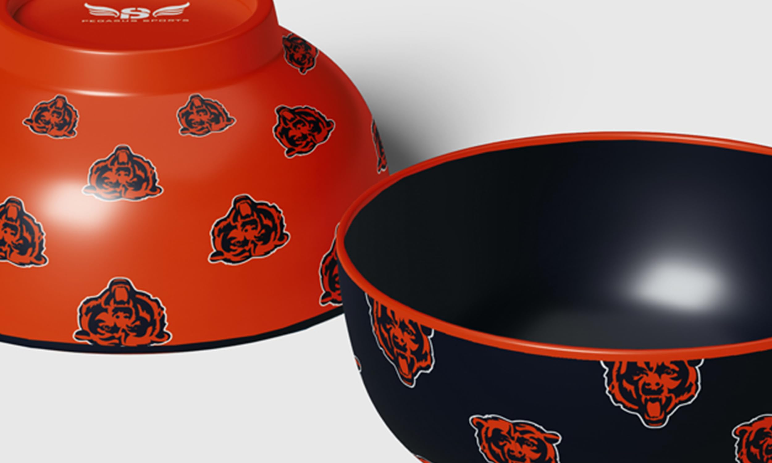 Pegasus Sports NFL Chicago Bears Home and Away 2 Pack Serving Bowls - Sports Gifts, Sports Memorabilia, Sports Collectibles, Fan Shop