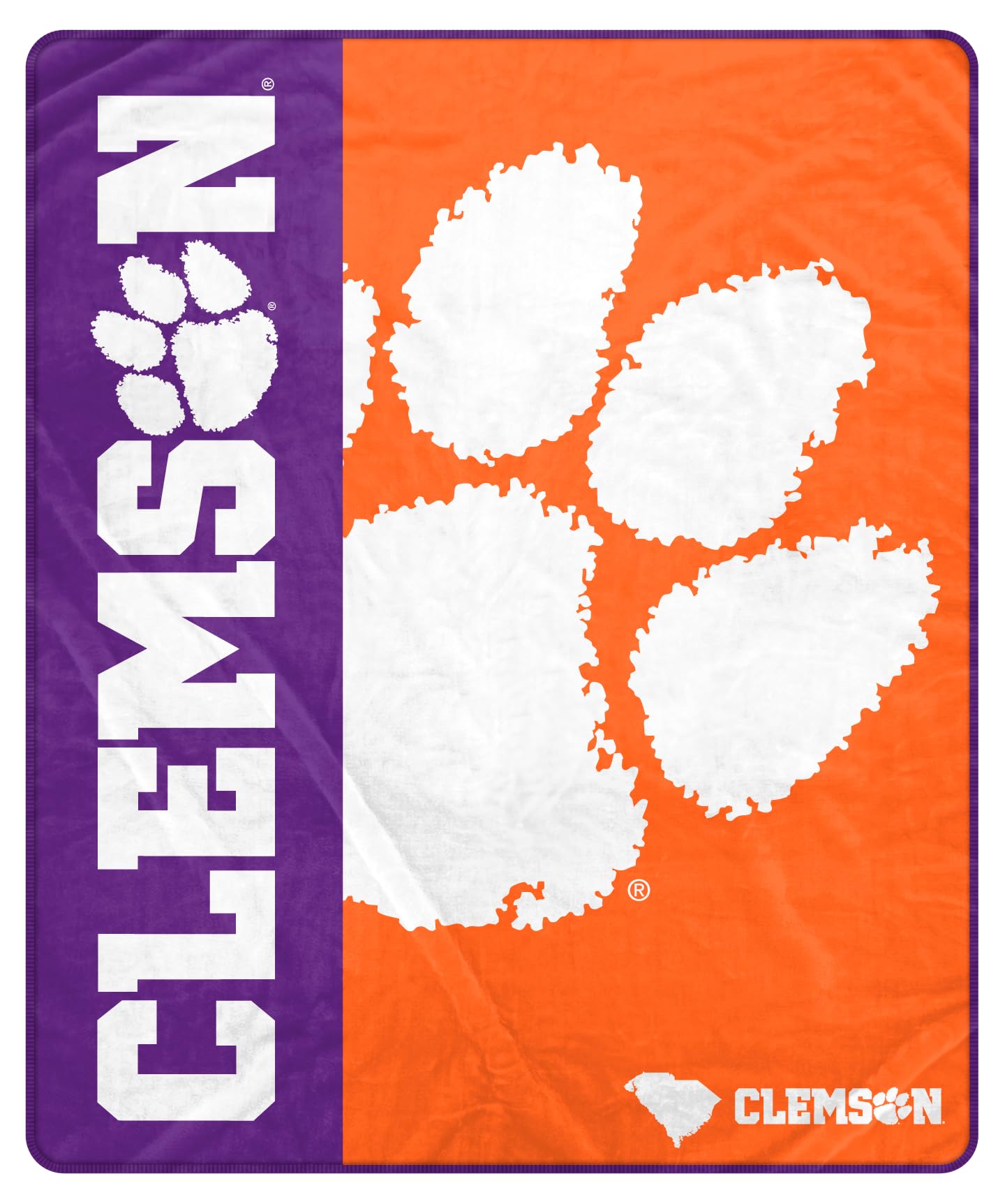 Proformance Home NCAA Clemson Tigers Endzone Ultra Soft Tailgate Throw - Sports Gifts, Sports Memorabilia, Sports Collectibles, Fan Shop