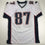 Autographed/Signed Rob Gronkowski New England White Football Jersey Beckett BAS COA
