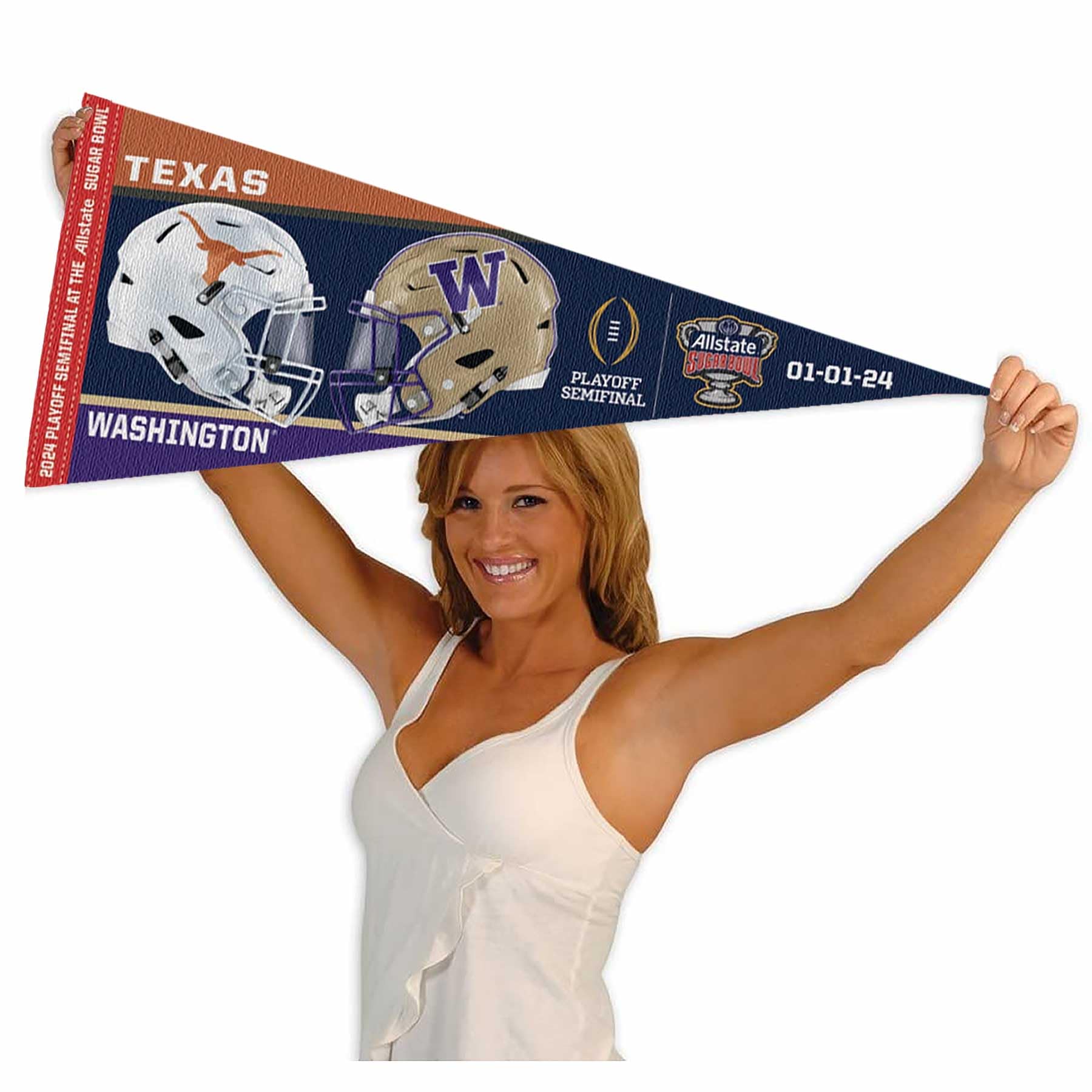 WinCraft Texas Longhorns Pennant 2023 CFP Sugar Bowl Game Dueling Banner - Sports Collectibles, Sports Memorabilia, Sports Fan Shop, Sports Gifts
