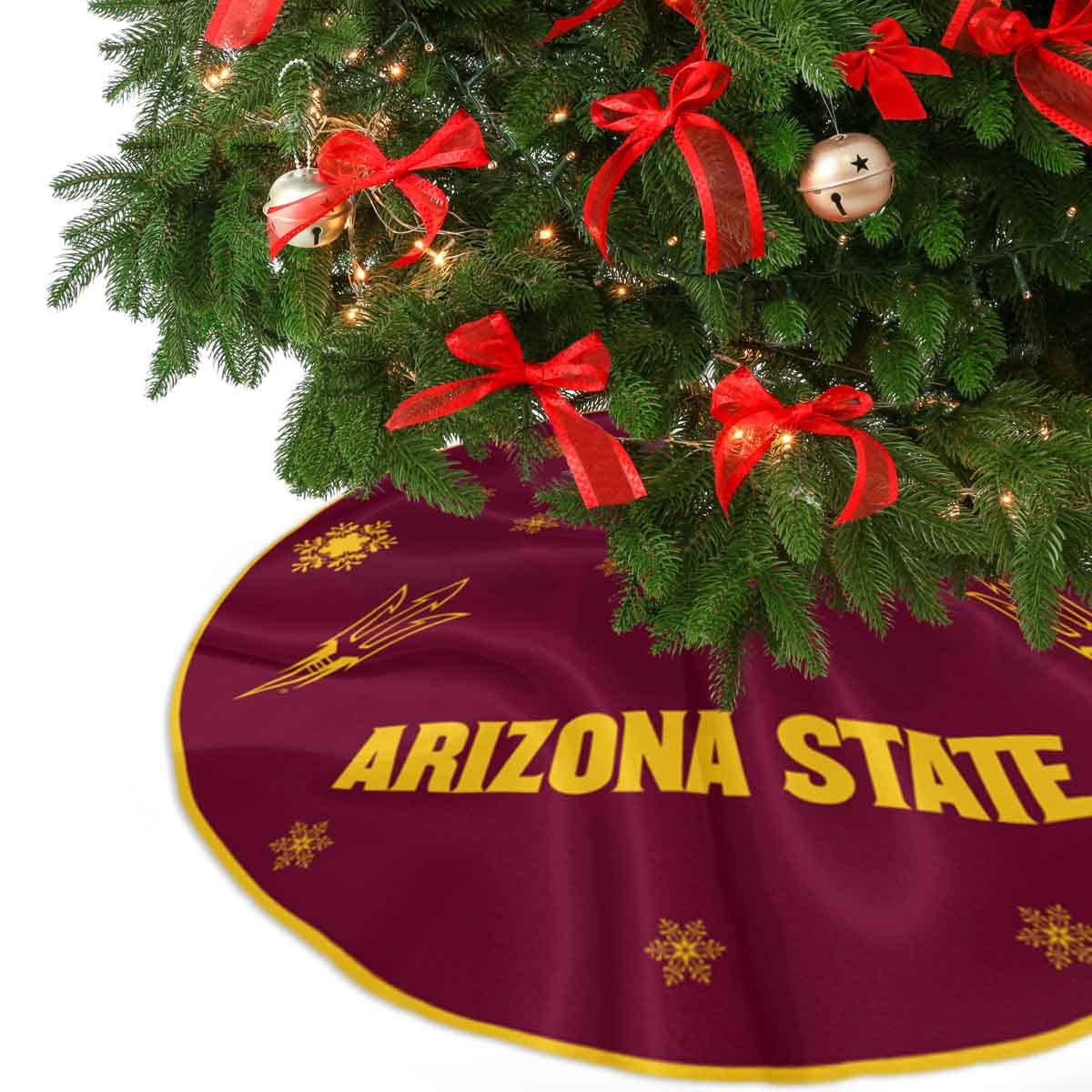 Arizona State Sun Devils Christmas Tree Skirt Large Xmas Tree Collar Ornament - Sports Collectibles, Sports Memorabilia, Sports Fan Shop, Sports Gifts