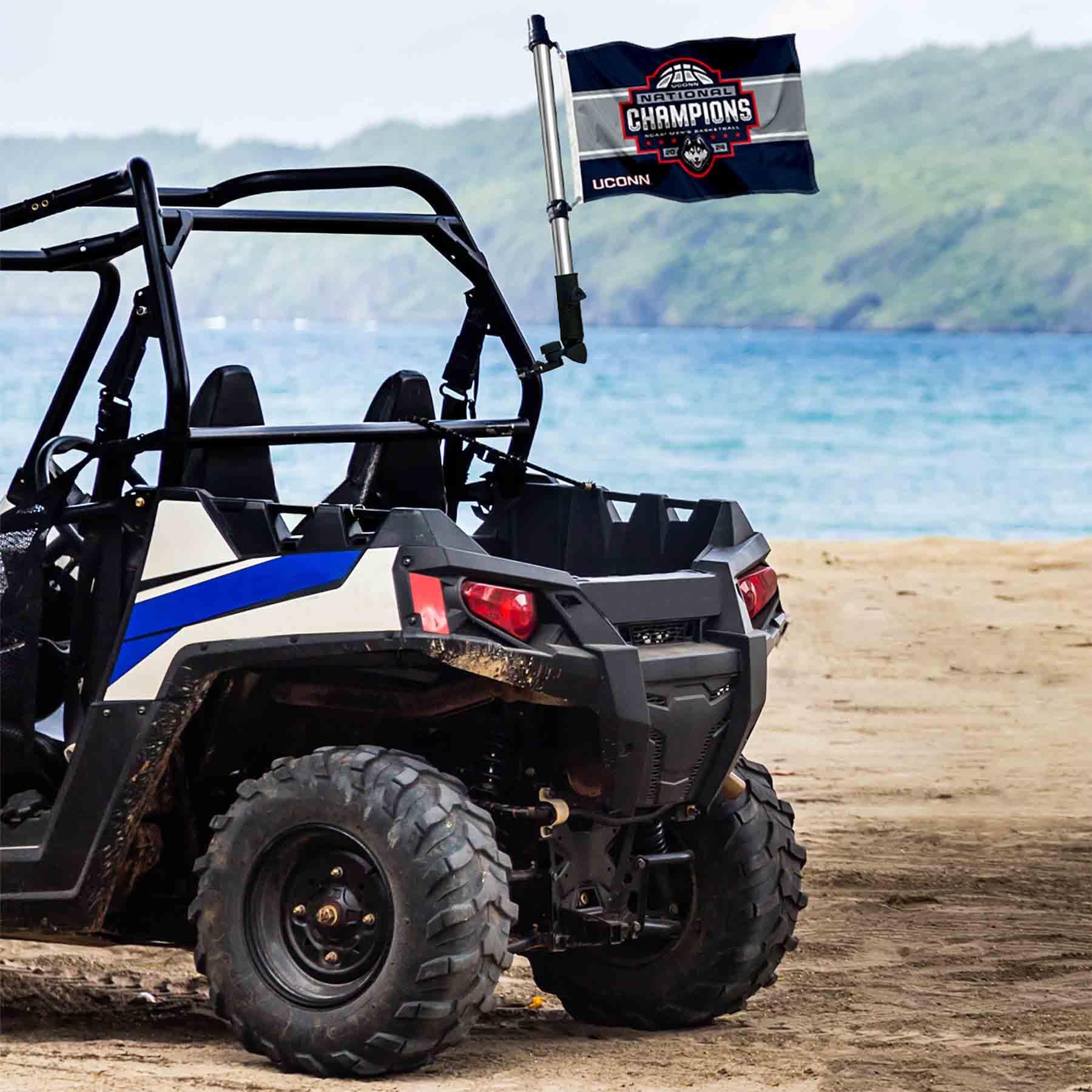 College Flags & Banners Co. UCONN 2024 Basketball National Champions Boat and Golf Cart Flag - Sports Collectibles, Sports Memorabilia, Sports Fan Shop, Sports Gifts