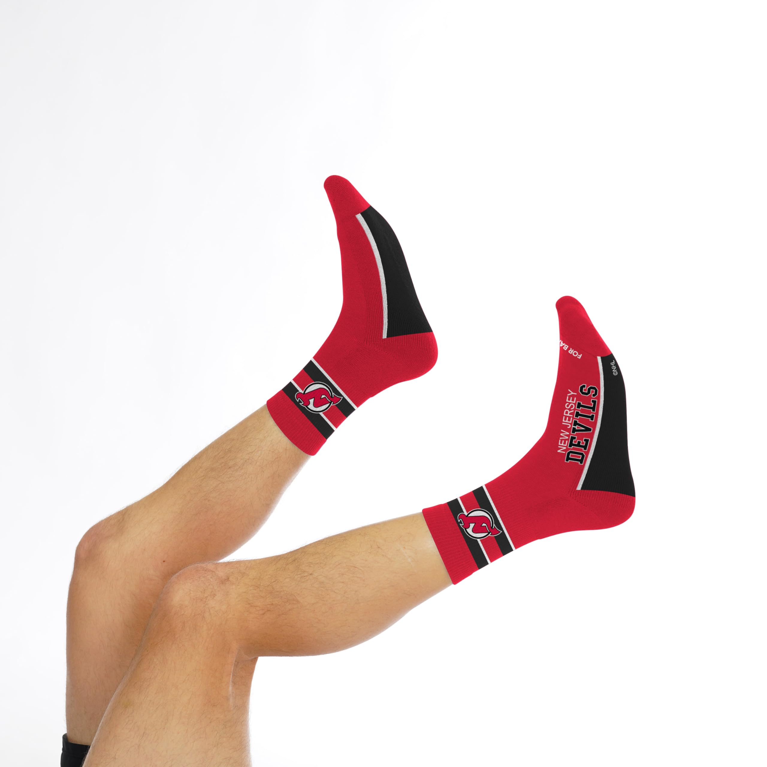For Bare Feet NHL NEW JERSEY DEVILS Lil' Deuce Quarter Sock Team Color Large - Sports Gifts, Sports Memorabilia, Sports Collectibles, Fan Shop