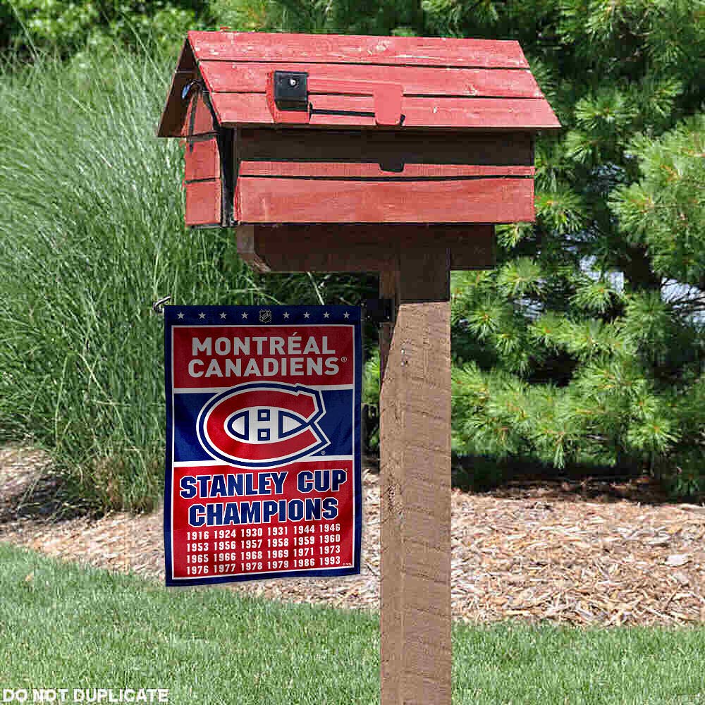 WinCraft Montreal Canadiens 24 Time Stanley Cup Champions Double Sided Garden Flag - Sports Collectibles, Sports Memorabilia, Sports Fan Shop, Sports Gifts