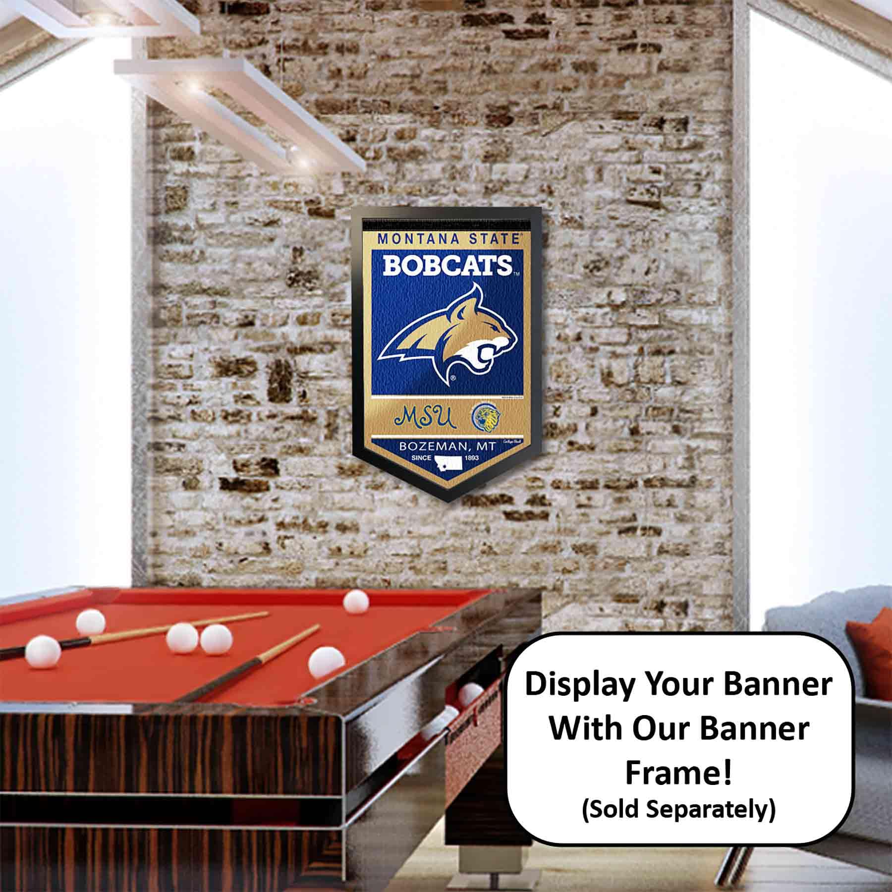 College Flags & Banners Co. Montana State Bobcats Heritage History Banner Pennant - Sports Collectibles, Sports Memorabilia, Sports Fan Shop, Sports Gifts