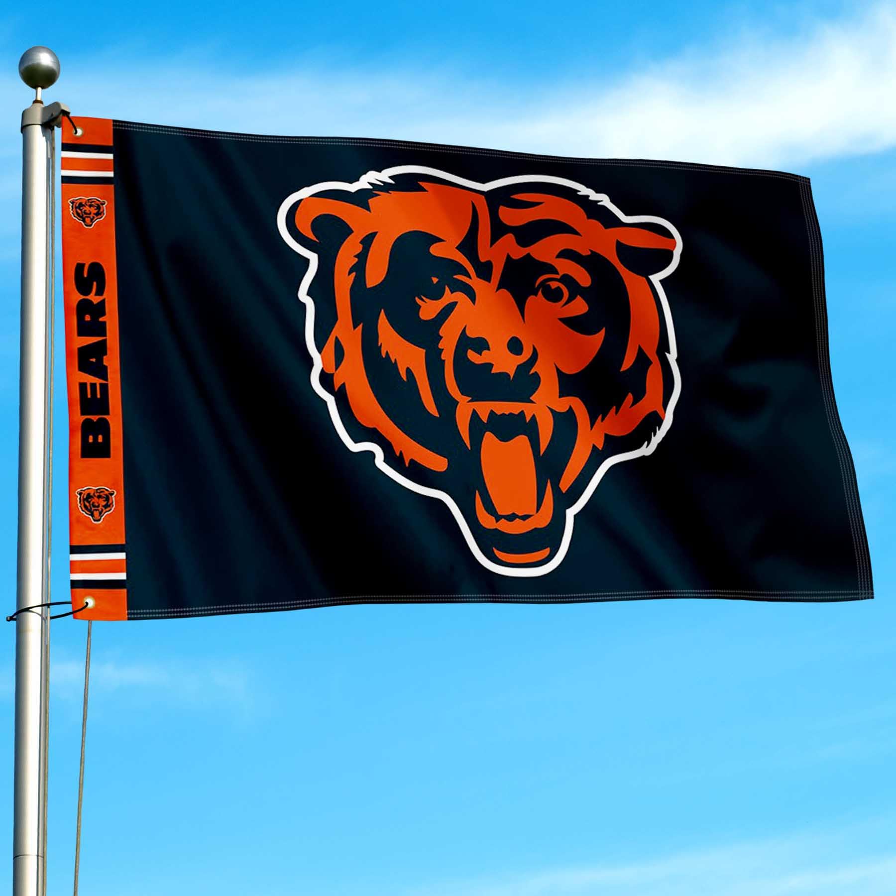 WinCraft Chicago Bears Printed Header 3x5 Foot Banner Flag - Sports Collectibles, Sports Memorabilia, Sports Fan Shop, Sports Gifts