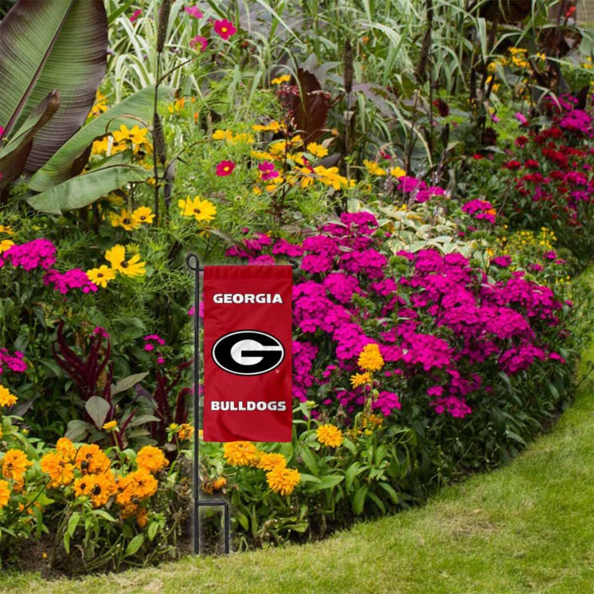 College Flags & Banners Co. Georgia Bulldogs Mini Garden and Flower Pot Flag Topper - Sports Collectibles, Sports Memorabilia, Sports Fan Shop, Sports Gifts