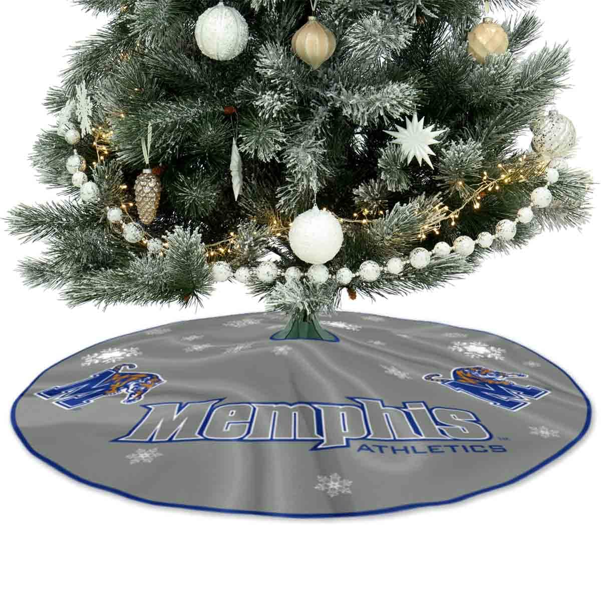 Memphis Tigers Christmas Tree Skirt Large Xmas Tree Collar Ornament - Sports Collectibles, Sports Memorabilia, Sports Fan Shop, Sports Gifts