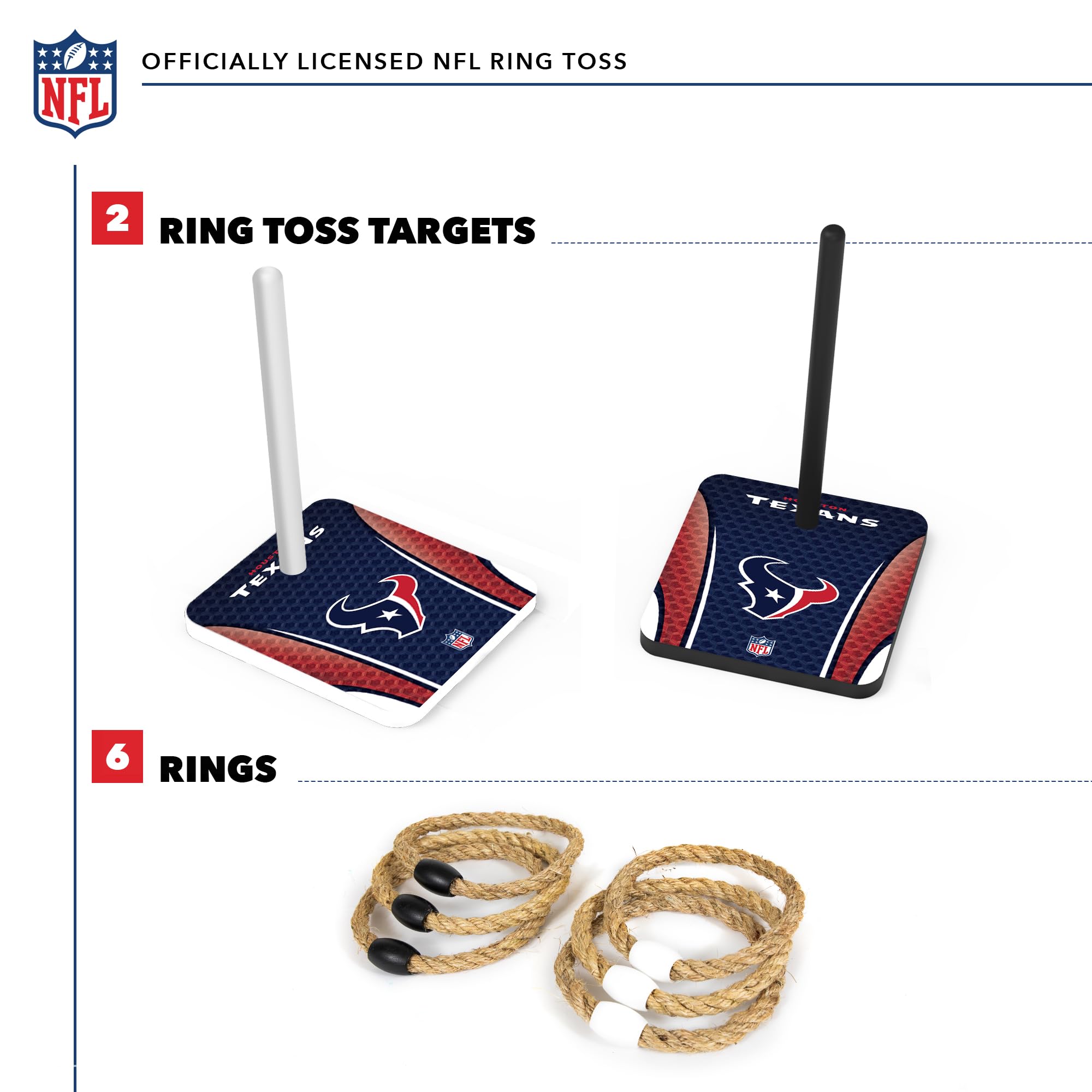 Wild Sports NFL Quoits Set with Direct Print HD Team Graphics – Tailgate Ring Toss Game – Great Gift for Any Football Fan! Ring Toss Family Outdoor Games for The Beach, BBQ, or Tailgate Party - Sports Collectibles, Sports Memorabilia, Sports Fan Shop, Sports Gifts