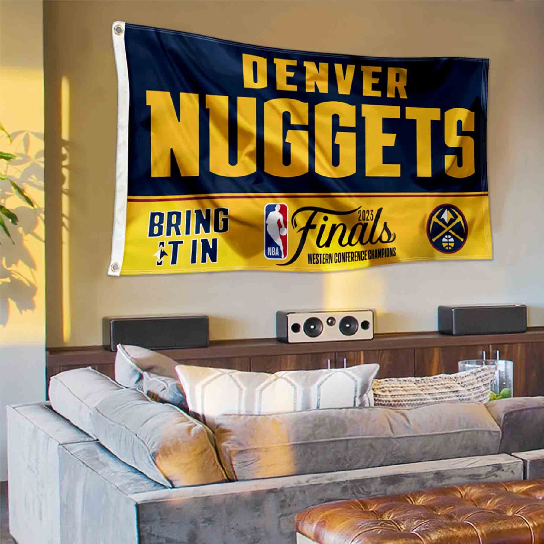 WinCraft Denver Nuggets 2023 Finals Bound Championship Banner Flag - Sports Collectibles, Sports Memorabilia, Sports Fan Shop, Sports Gifts
