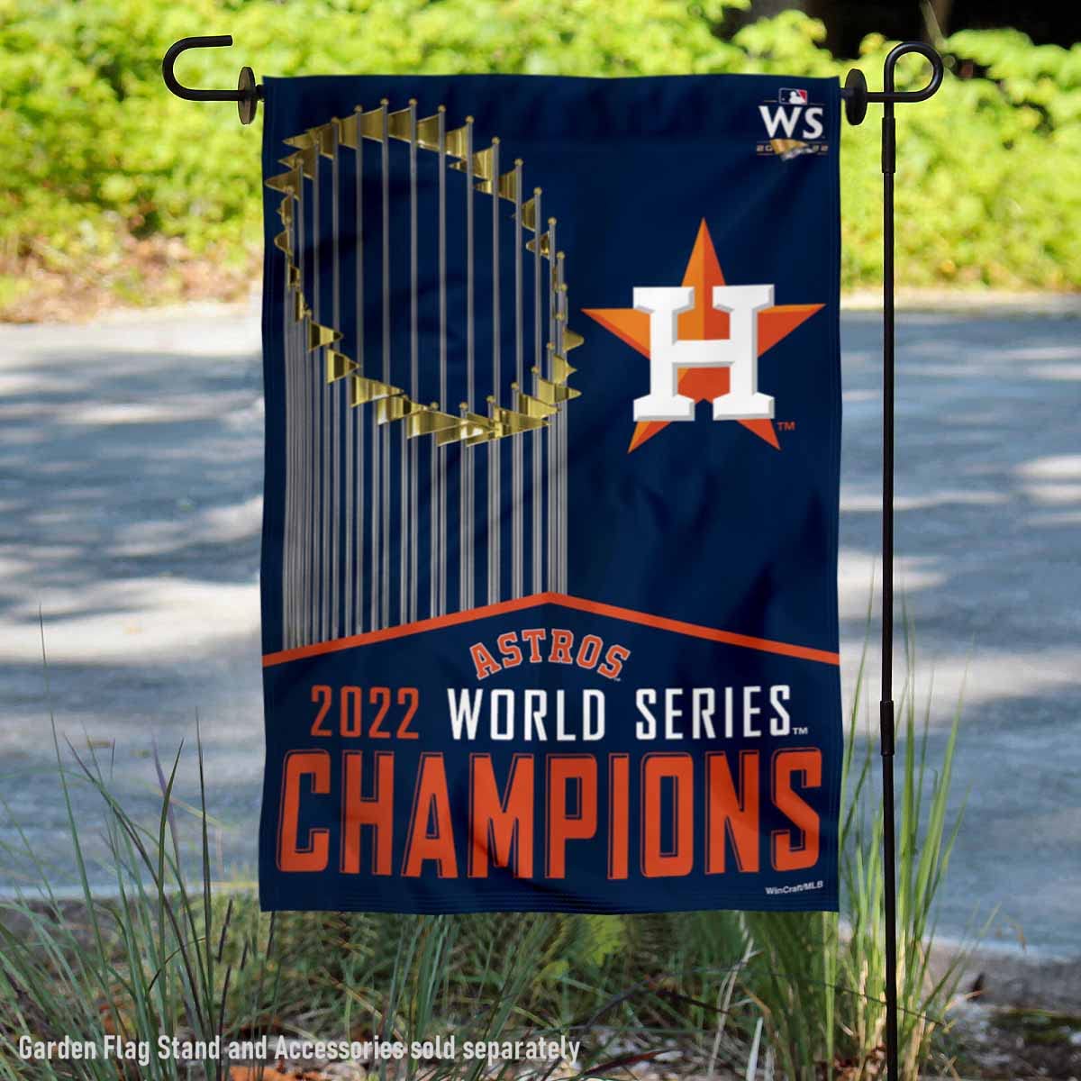 WinCraft Houston Astros 2022 World Champions Double Sided Garden Flag - Sports Collectibles, Sports Memorabilia, Sports Fan Shop, Sports Gifts