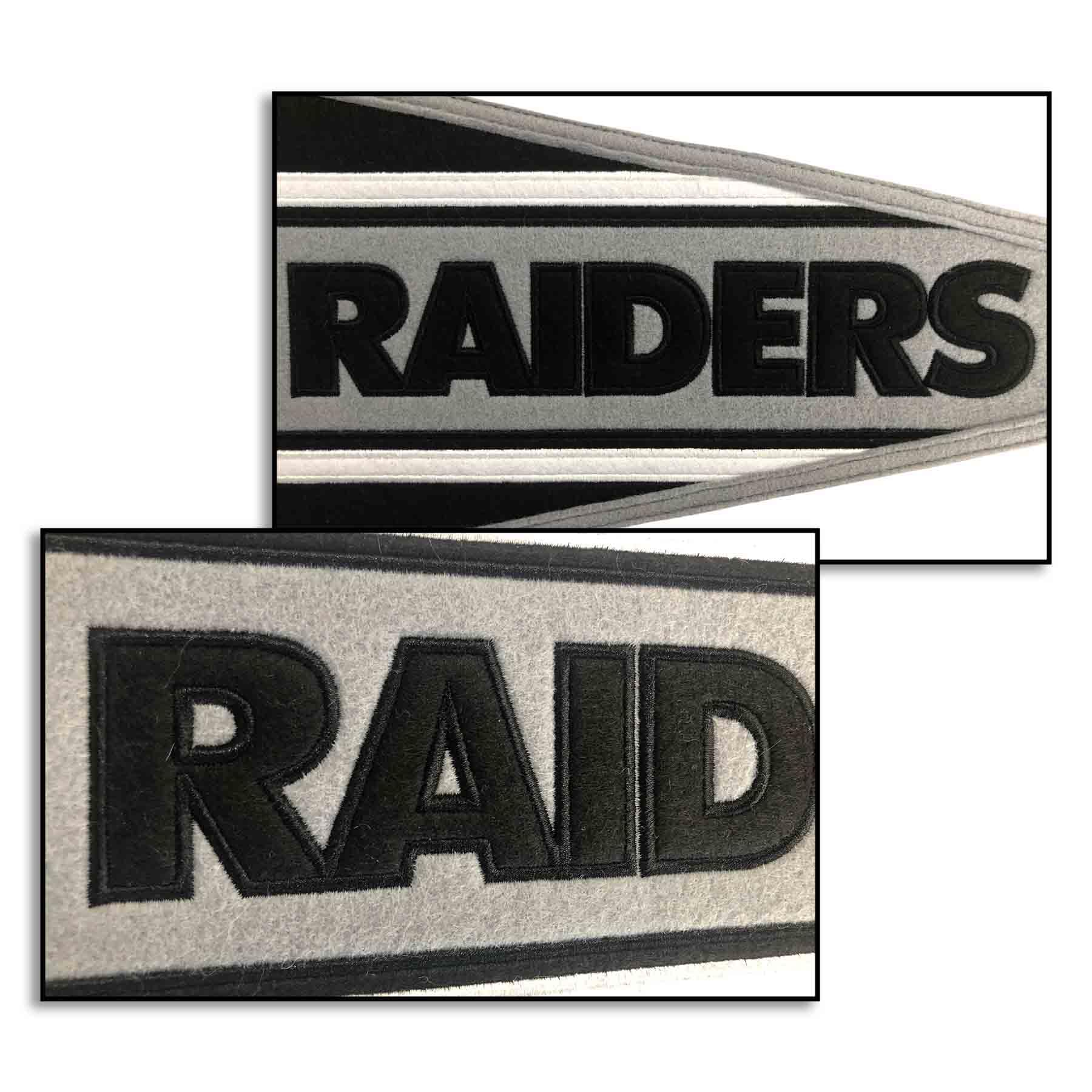 WinCraft Las Vegas Raiders Embroidered and Sewn Pennant - Sports Collectibles, Sports Memorabilia, Sports Fan Shop, Sports Gifts